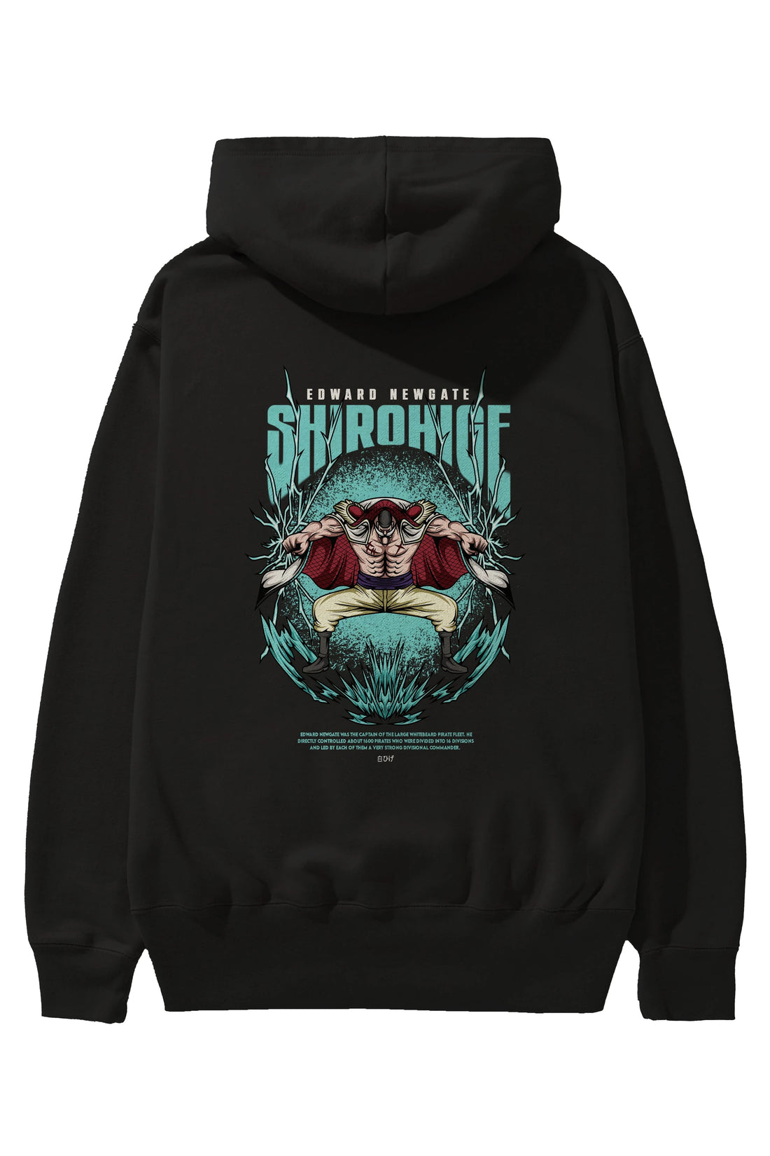 Shirohige Anime Arka Baskılı Hoodie Oversize Kapüşonlu Sweatshirt Erkek Kadın Unisex