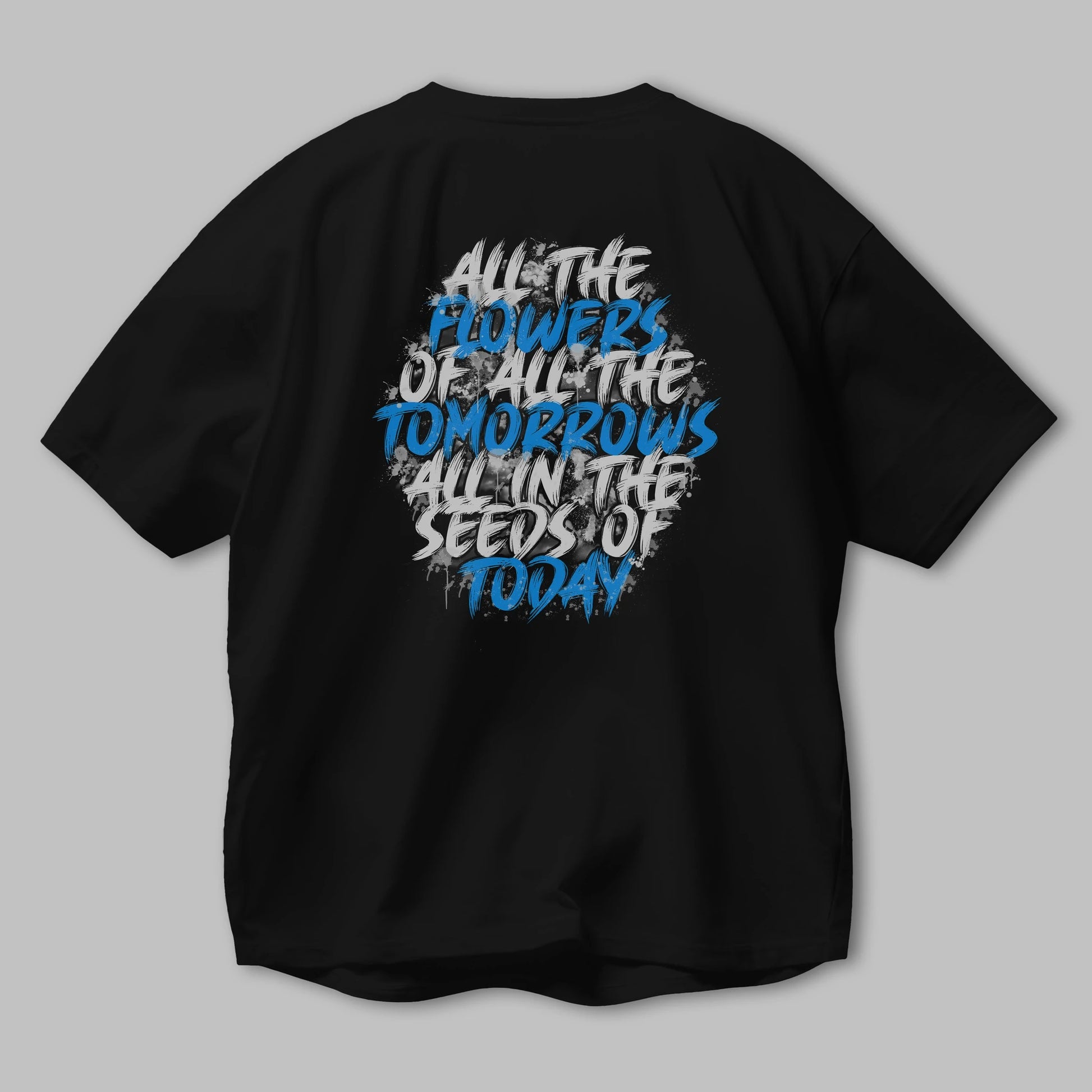 All The Flowers Arka Baskılı Oversize t-shirt Erkek Kadın Unisex