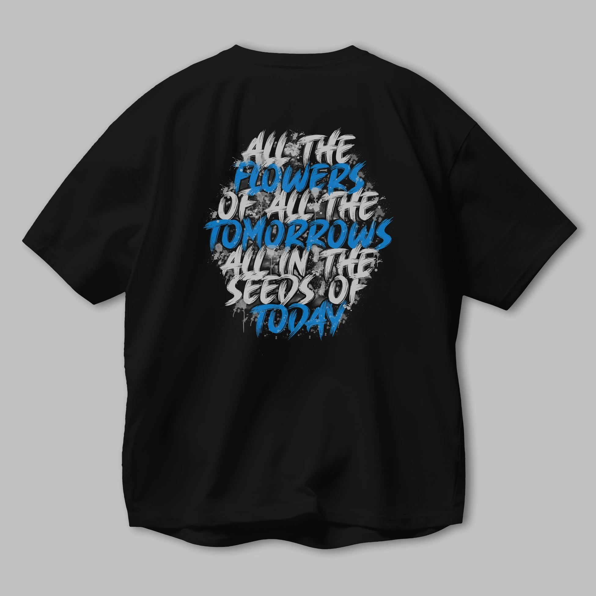 All The Flowers Arka Baskılı Oversize t-shirt Erkek Kadın Unisex