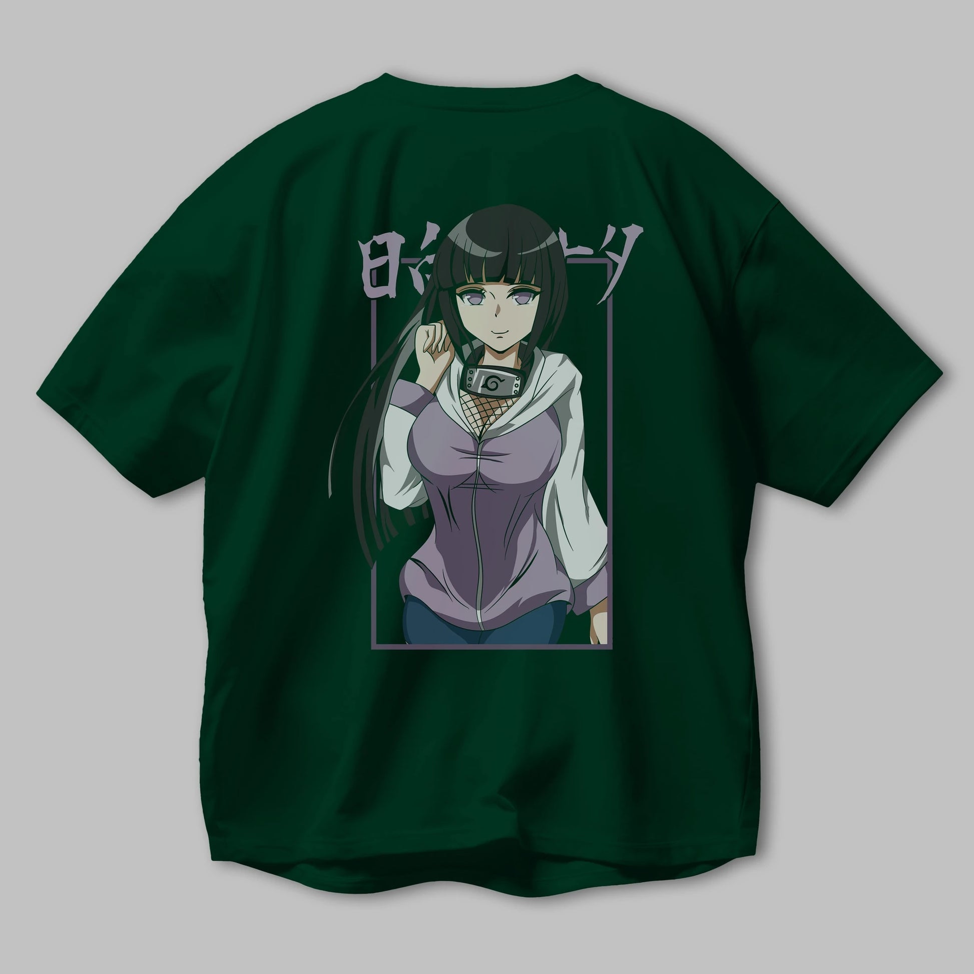 Hinata NARUTO Anime Arka Baskılı Oversize t-shirt Erkek Kadın Unisex