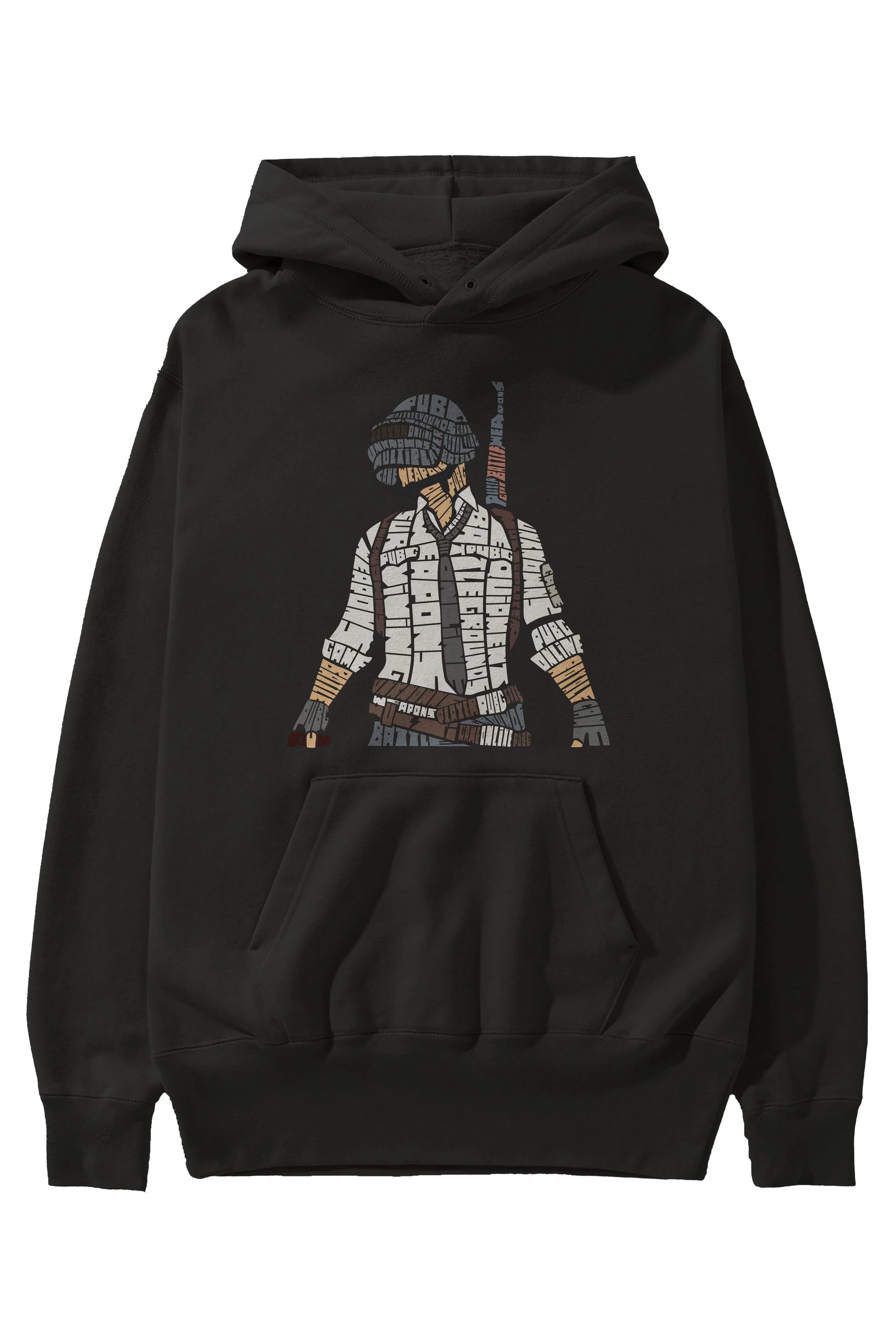 Pubg Ön Baskılı Hoodie Oversize Kapüşonlu Sweatshirt Erkek Kadın Unisex