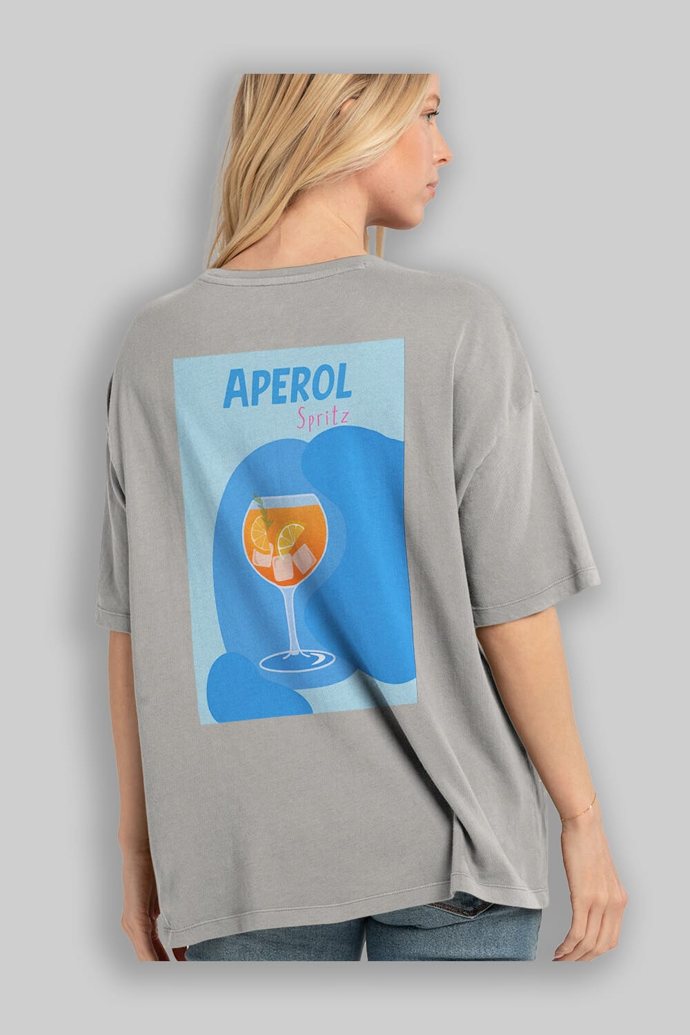 Aperol Spritz 10 Arka Baskılı Oversize t-shirt Erkek Kadın Unisex %100 Pamuk Bisiklet Yaka tişort