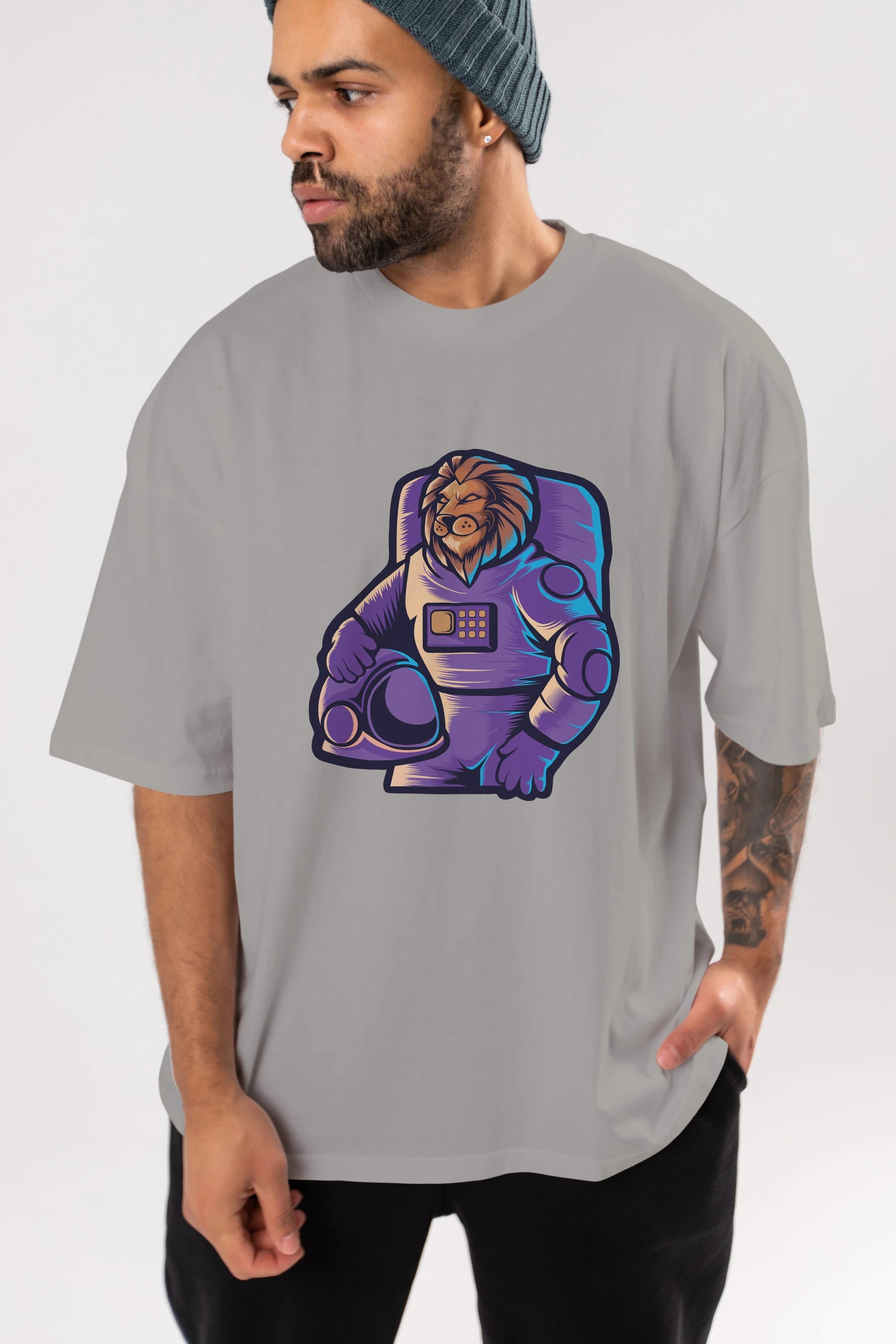 Astroking Ön Baskılı Oversize t-shirt Erkek Kadın Unisex
