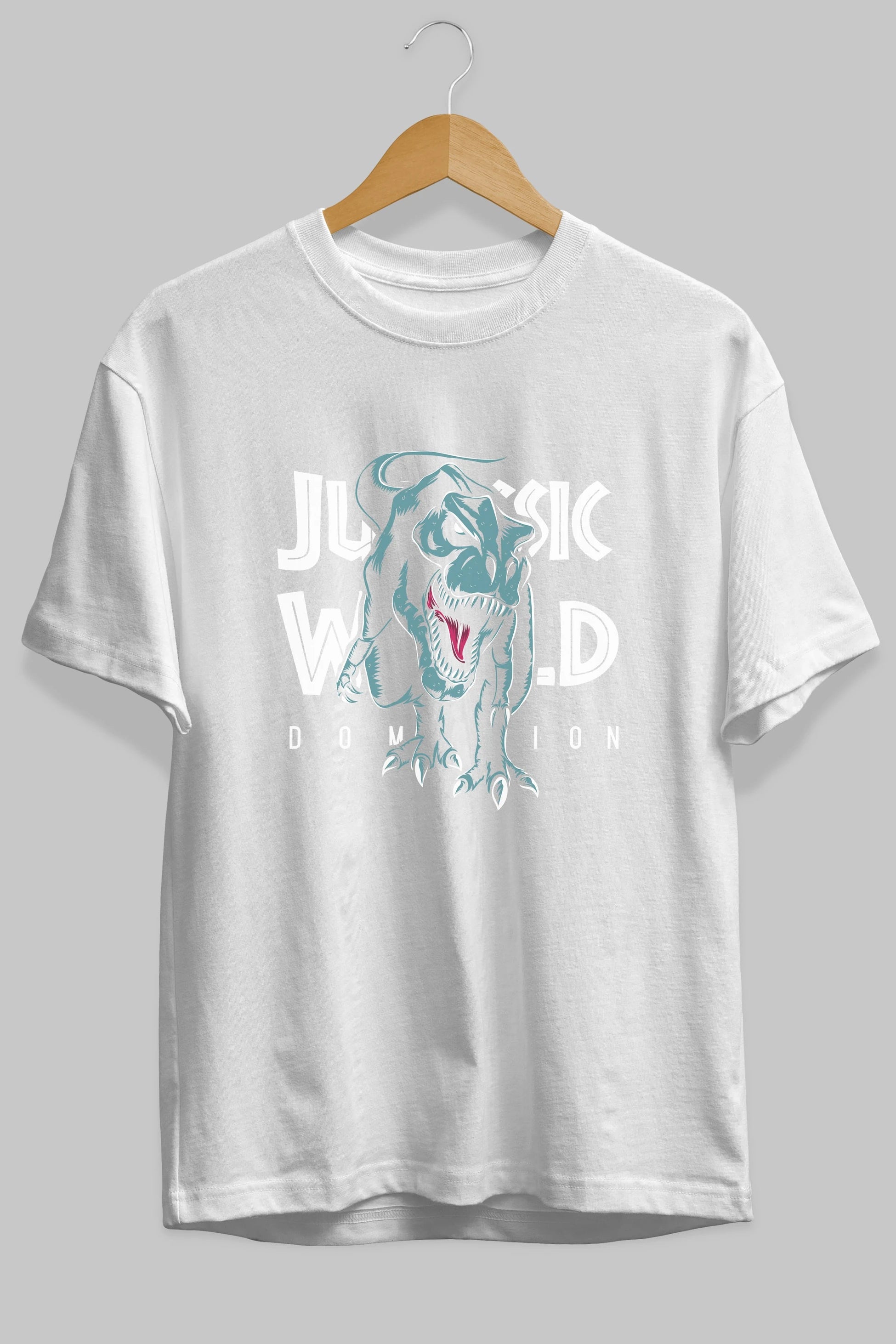 Jurassic Park (1) Ön Baskılı Oversize t-shirt Erkek Kadın Unisex %100 Pamuk Bisiklet Yaka tişort