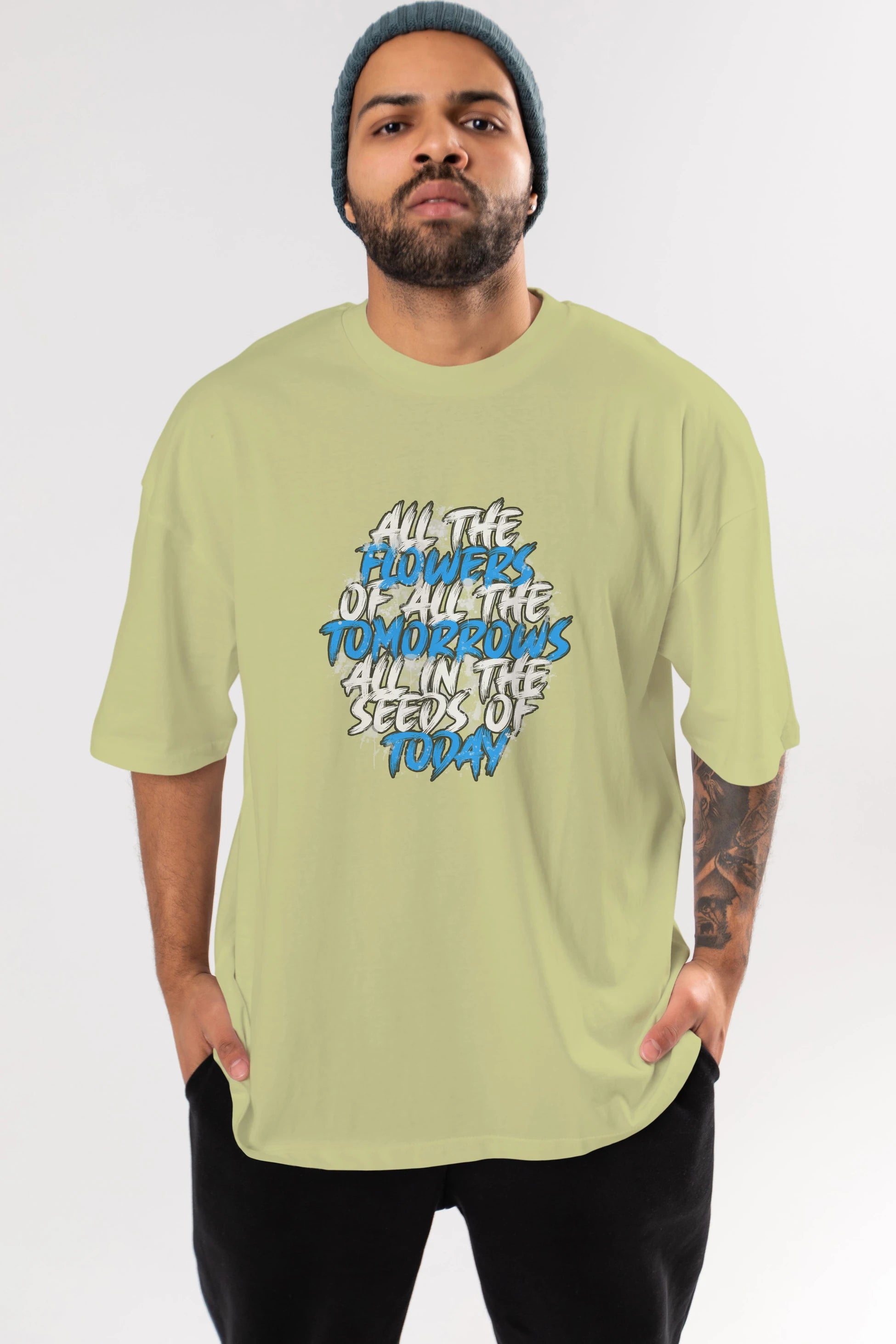 All The Flowers Of All The Tomorrows Ön Baskılı Oversize t-shirt Erkek Kadın Unisex