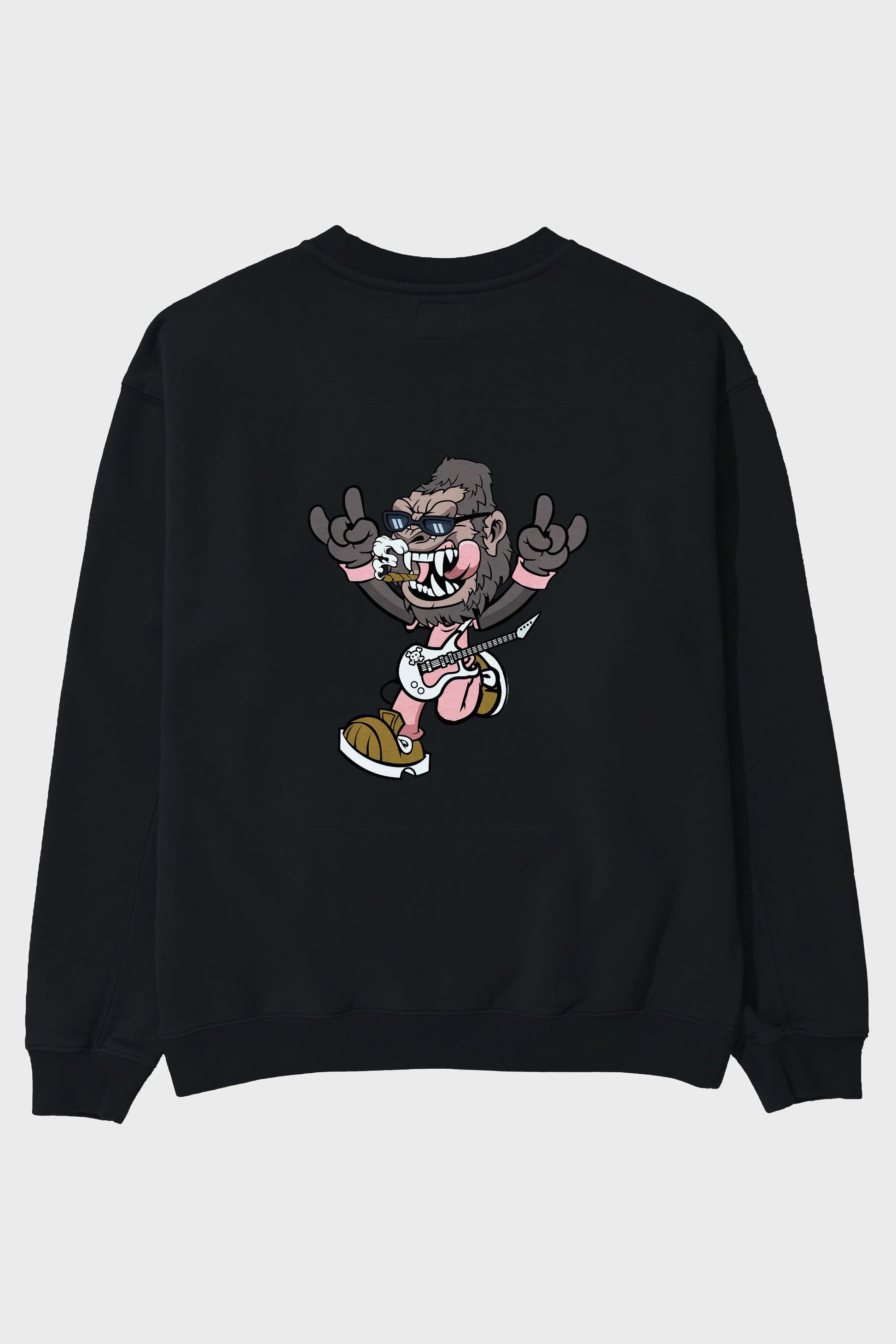 Gorilla Metal Arka Baskılı Oversize Sweatshirt Erkek Kadın Unisex