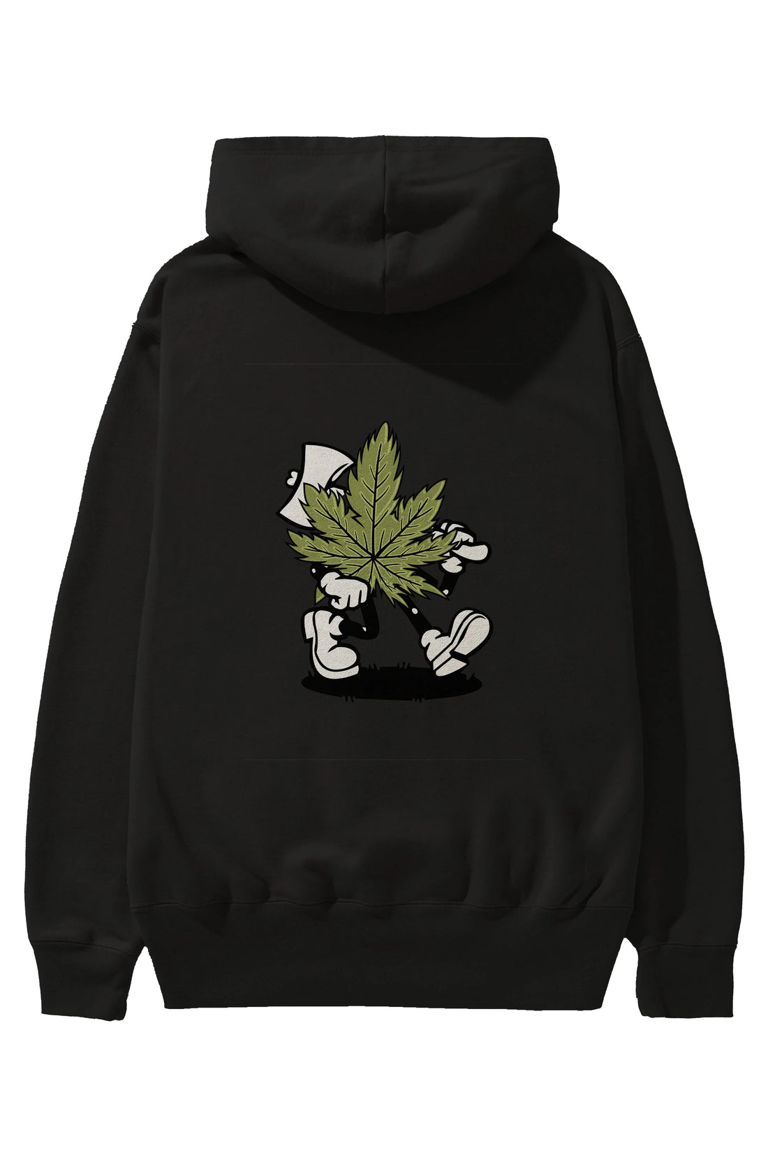 Weed Arka Baskılı Hoodie Oversize Kapüşonlu Sweatshirt Erkek Kadın Unisex
