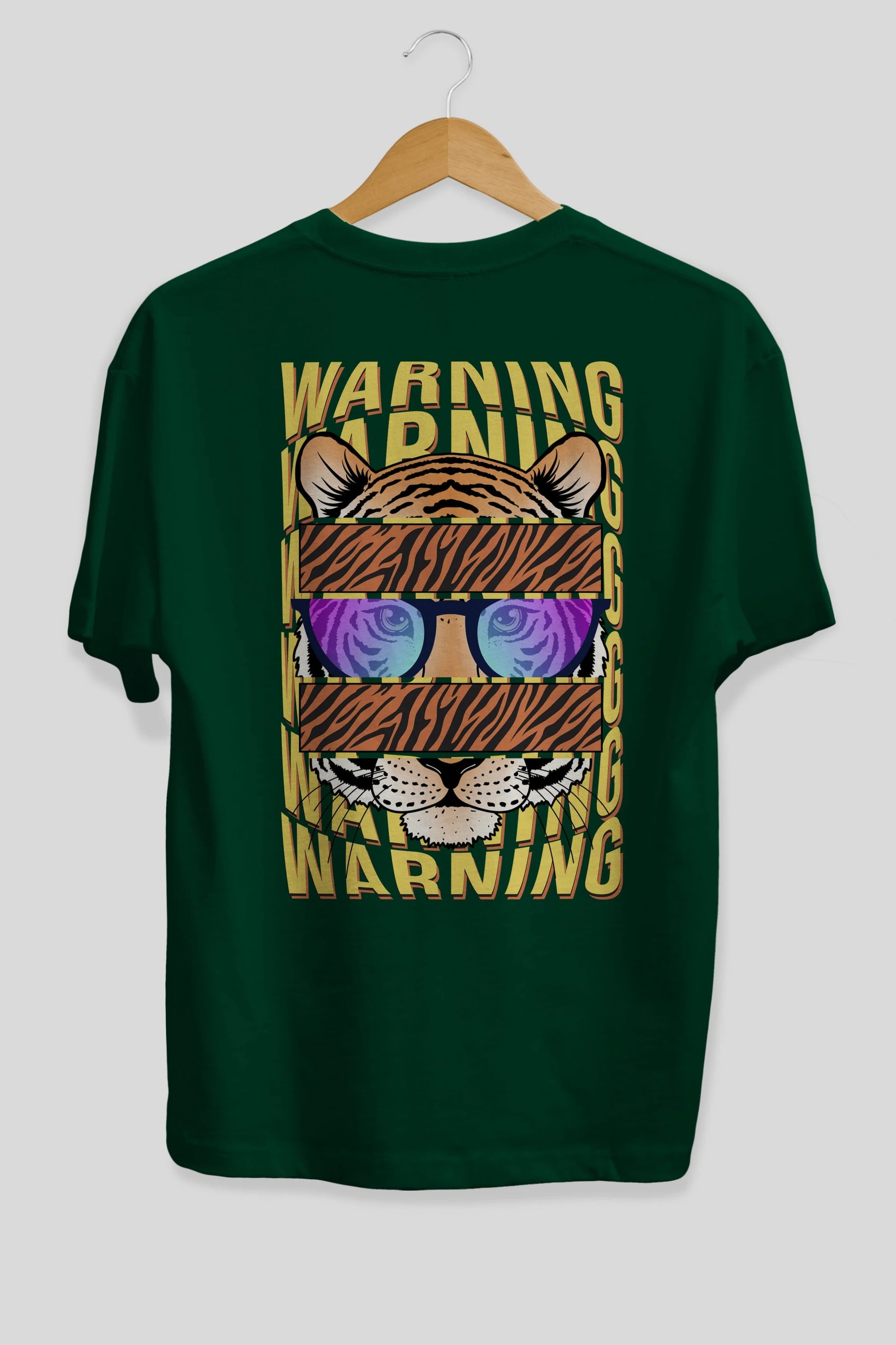 Warning Yazılı Arka Baskılı Oversize t-shirt Erkek Kadın Unisex