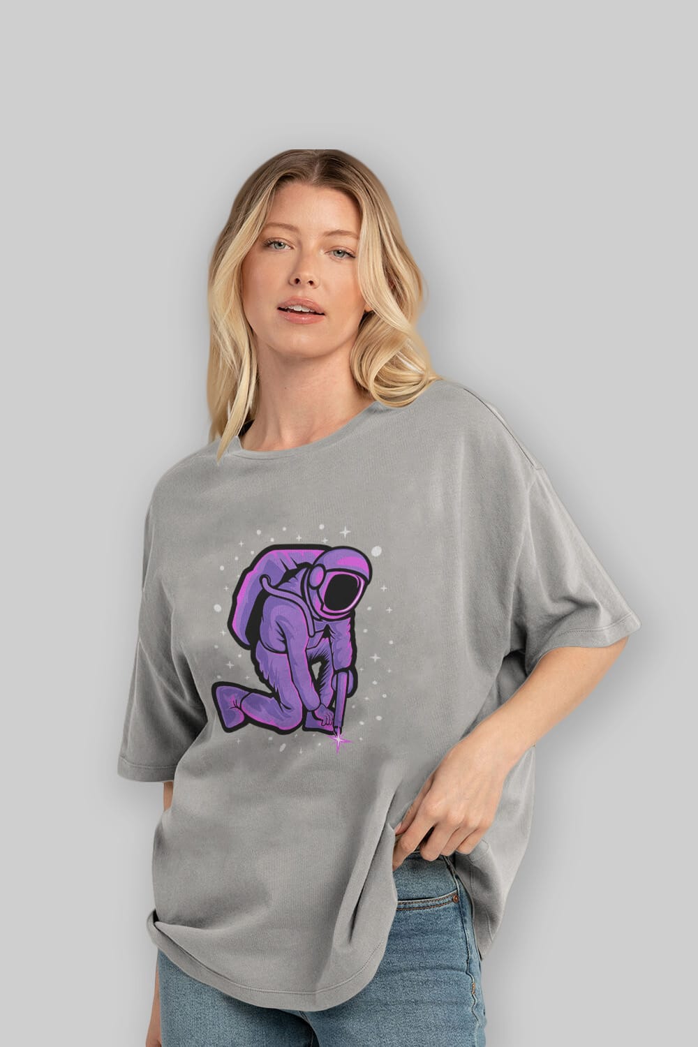 Welding in Space Ön Baskılı Oversize t-shirt Erkek Kadın Unisex