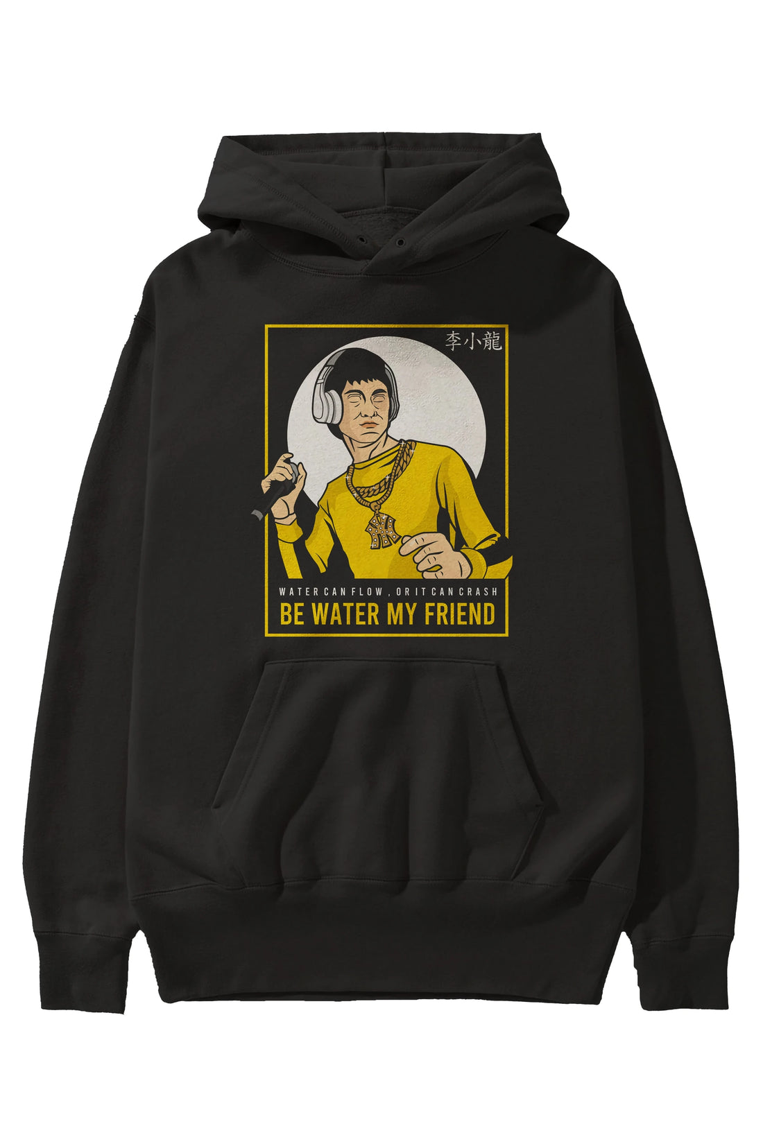 Bruce Lee Rapper Ön Baskılı Hoodie Oversize Kapüşonlu Sweatshirt Erkek Kadın Unisex