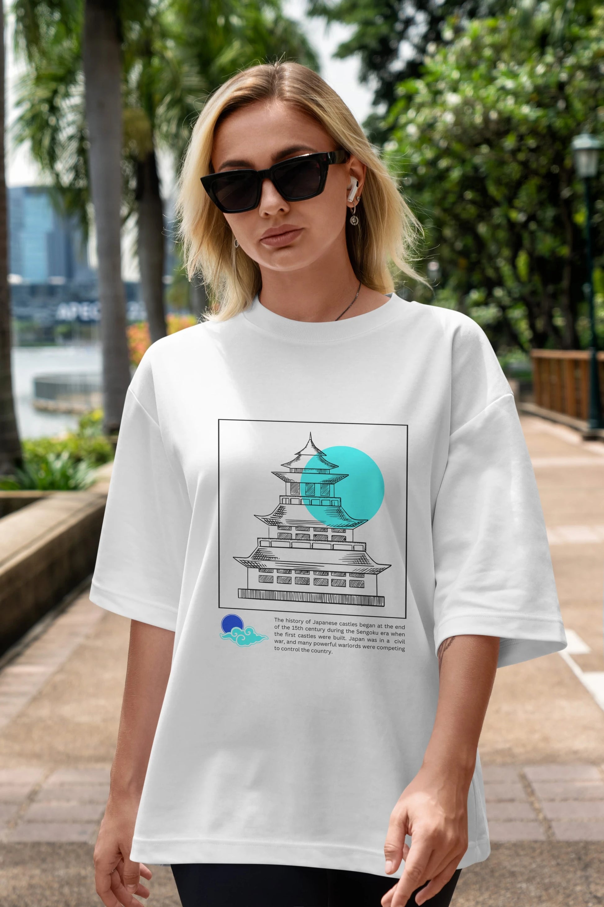 Japan Streetwear Ön Baskılı Oversize t-shirt Erkek Kadın Unisex
