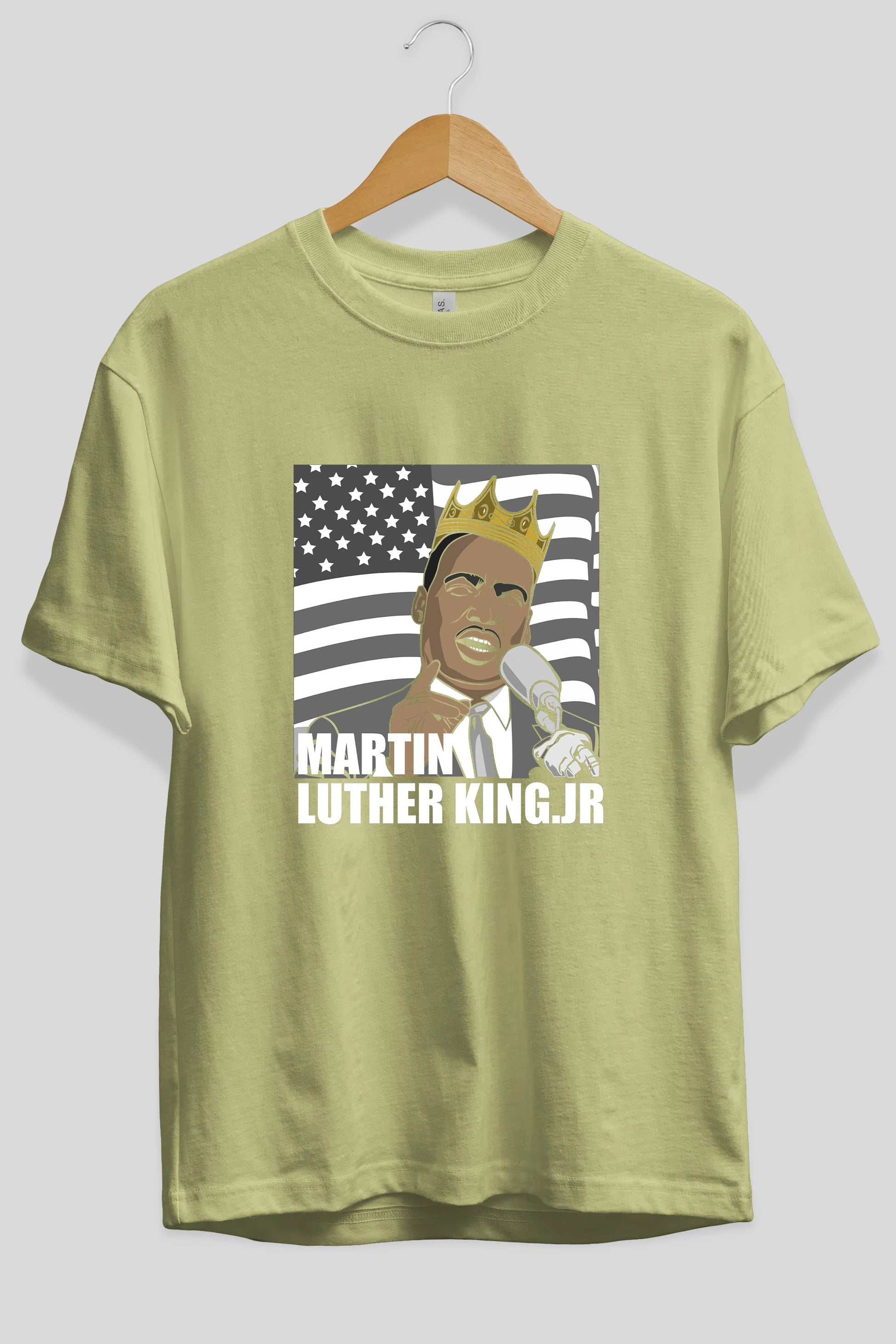 Luther King Ön Baskılı Oversize t-shirt Erkek Kadın Unisex %100 Pamuk tişort