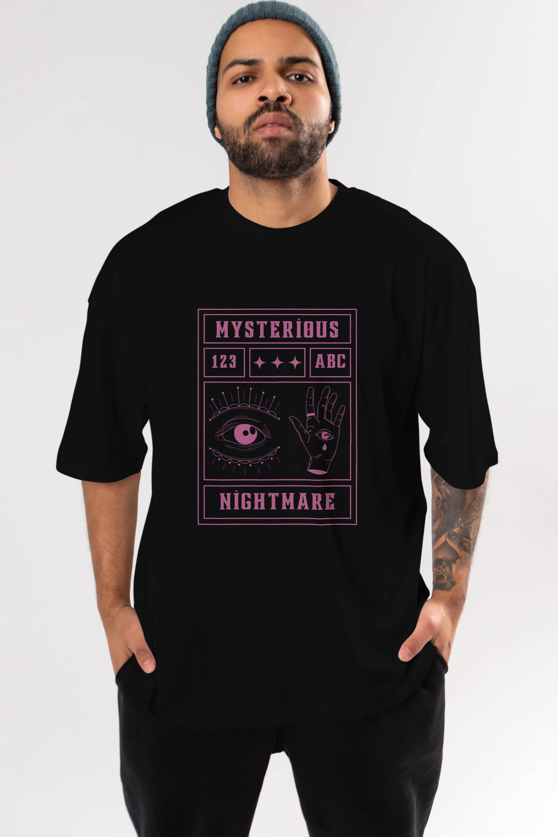 Mysterious Nightmare Ön Baskılı Oversize t-shirt Erkek Kadın Unisex