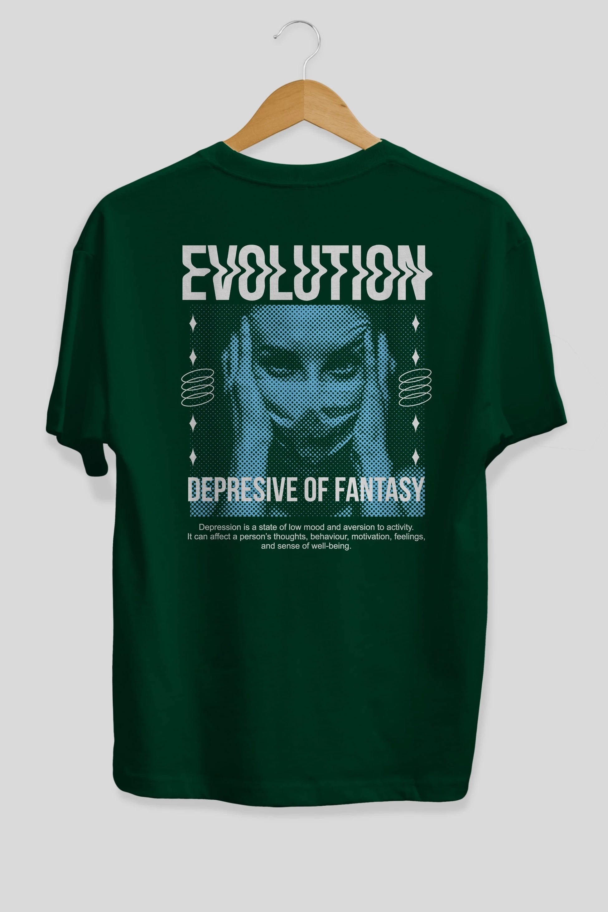 Evolution Arka Baskılı Oversize t-shirt Erkek Kadın Unisex