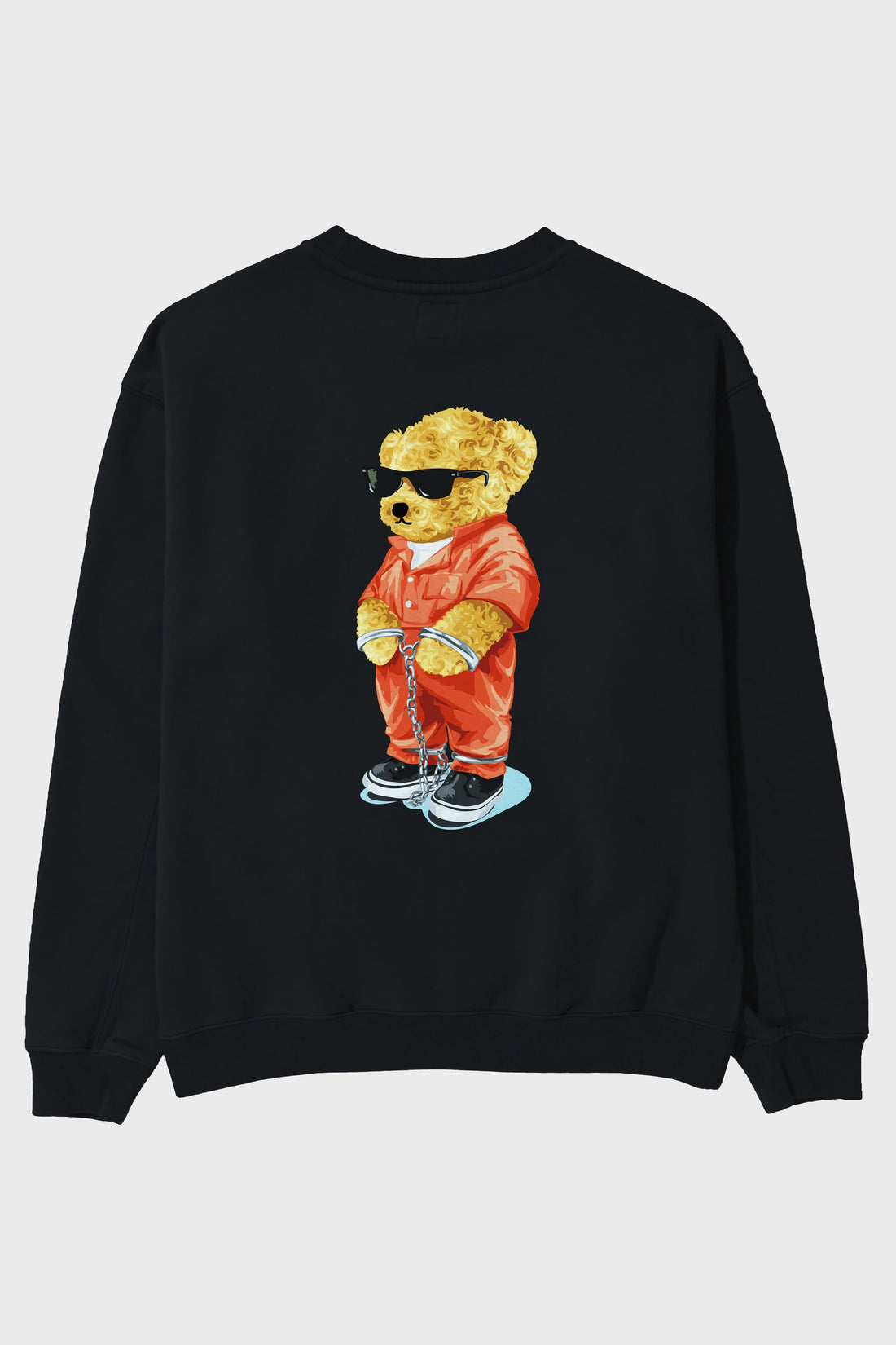 Teddy Bear Kodes Arka Baskılı Oversize Sweatshirt Erkek Kadın Unisex
