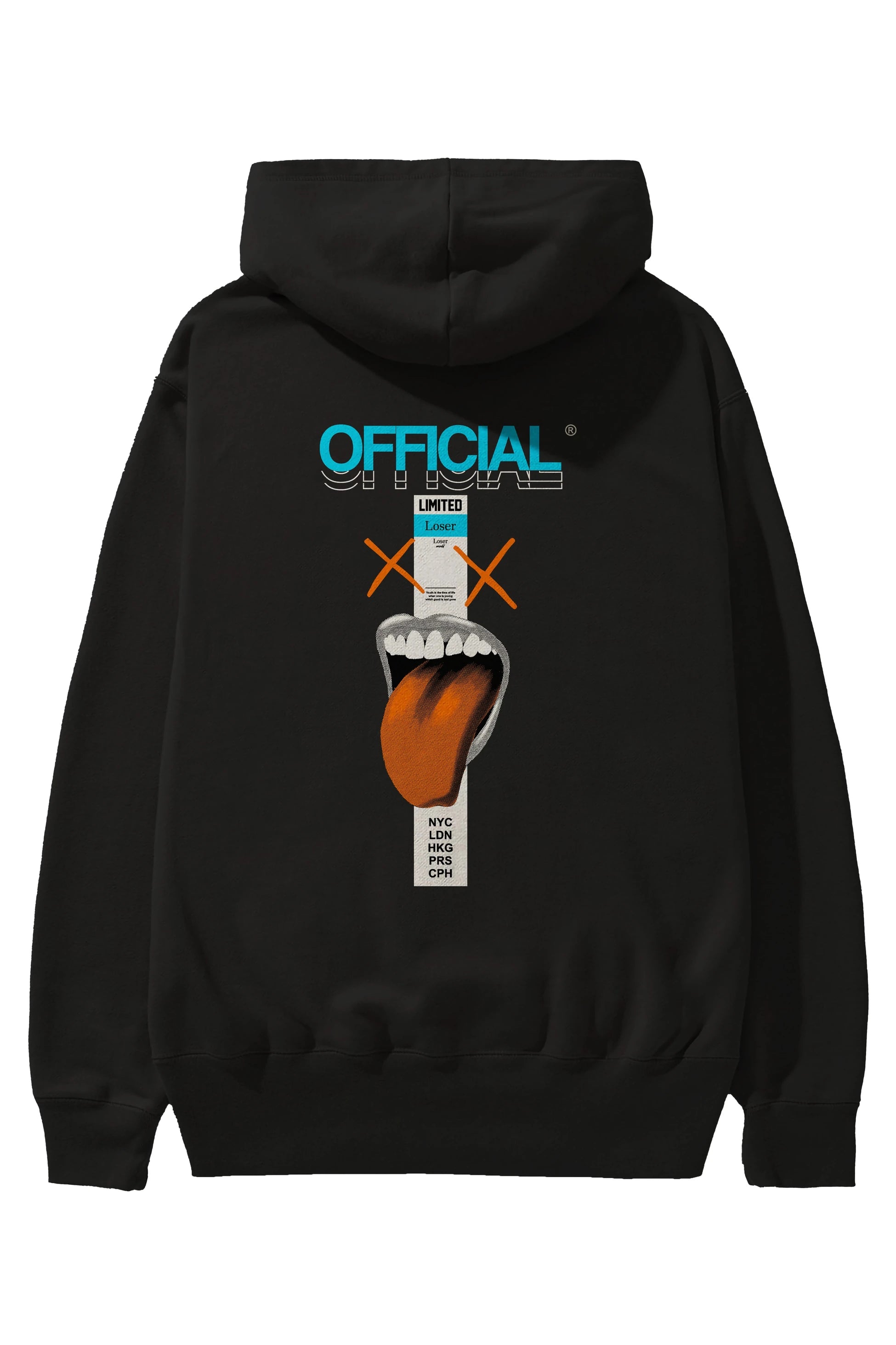 Official Loser Arka Baskılı Hoodie Oversize Kapüşonlu Sweatshirt Erkek Kadın Unisex