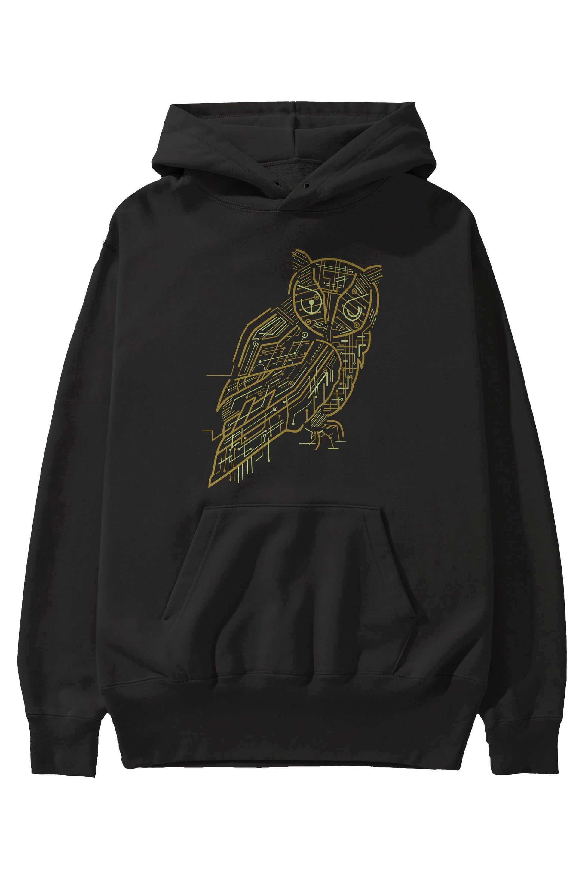 Electrical Owl Ön Baskılı Hoodie Oversize Kapüşonlu Sweatshirt Erkek Kadın Unisex
