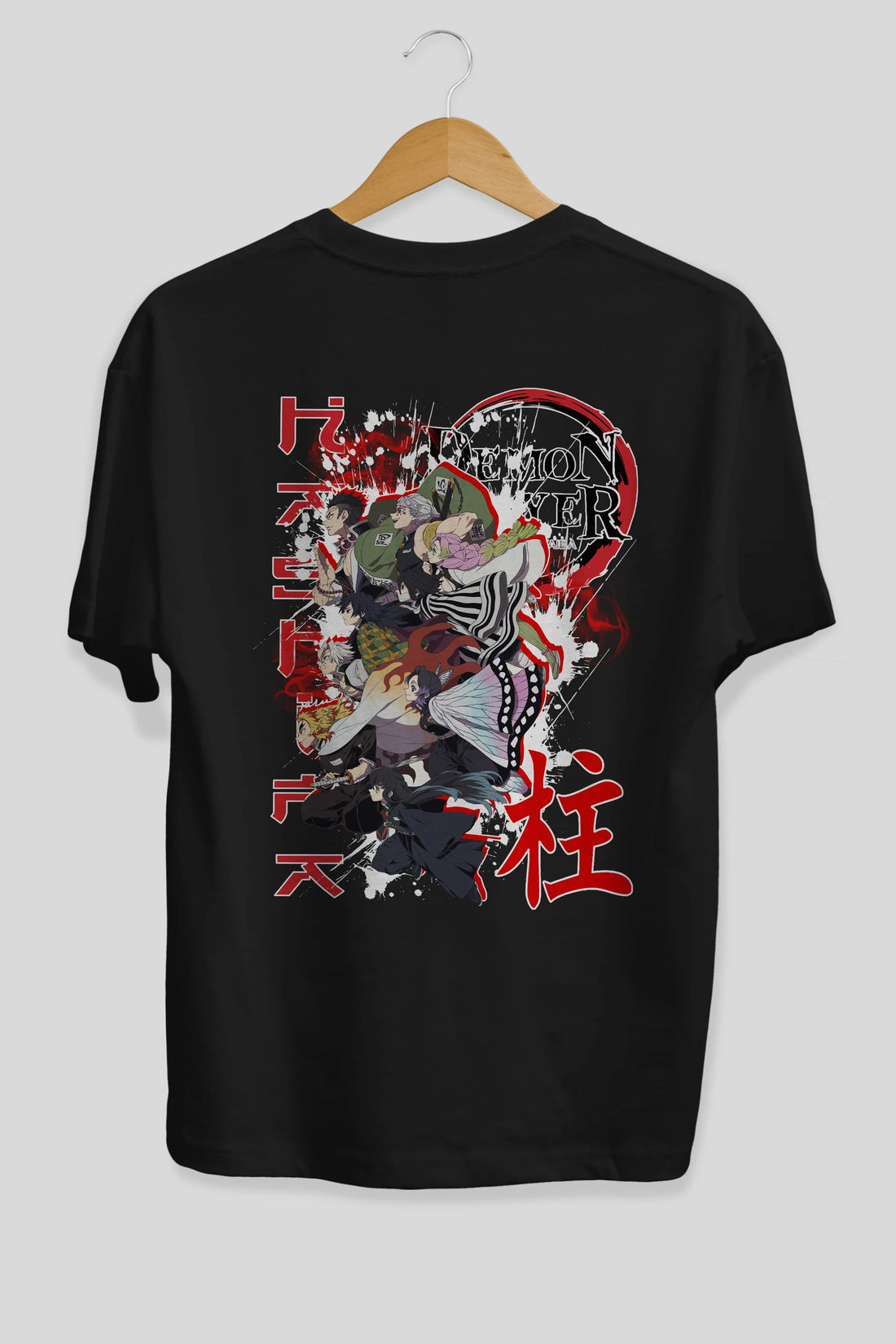 DEMON SLAYER SLAYERS Anime Arka Baskılı Oversize t-shirt Erkek Kadın Unisex