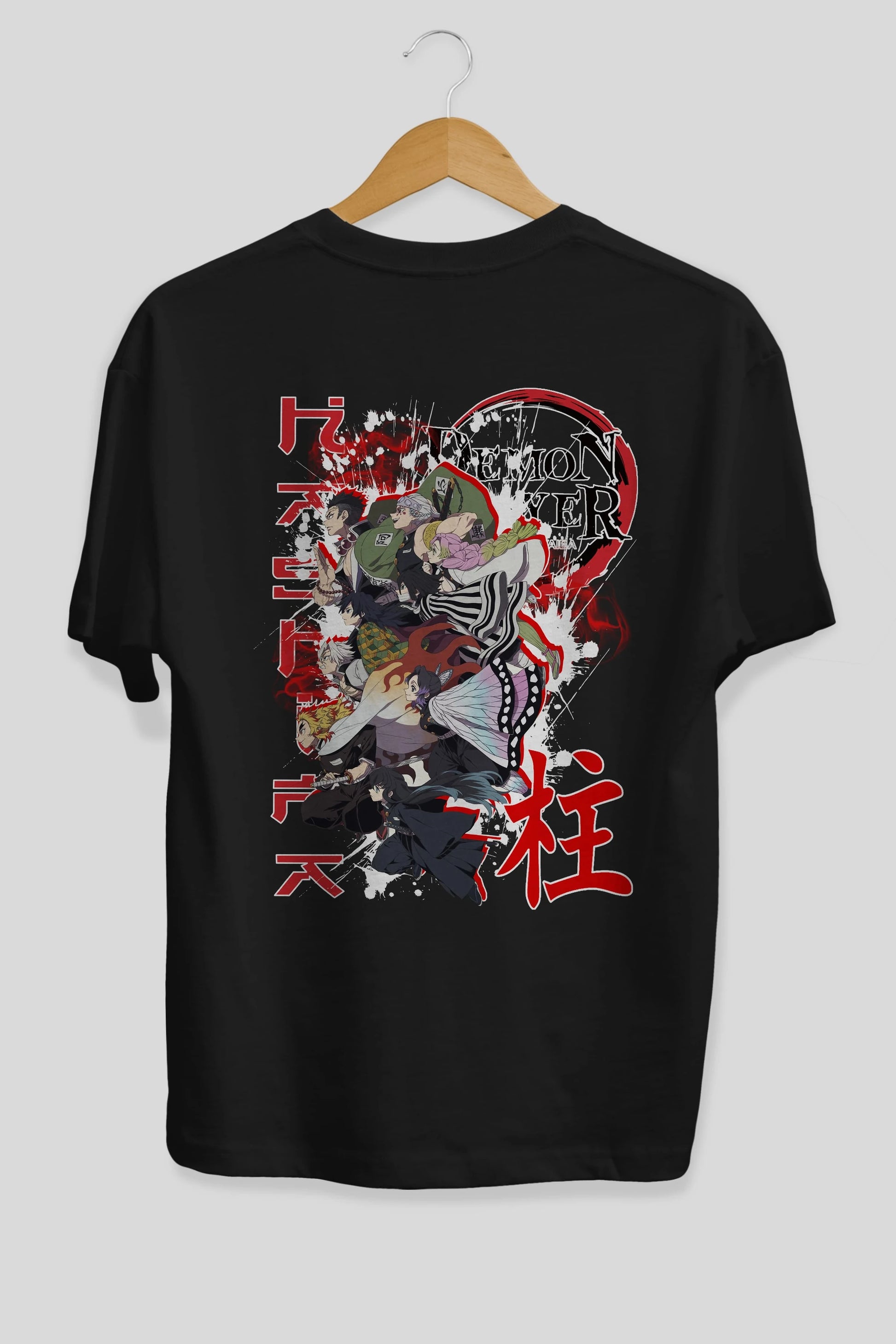 DEMON SLAYER SLAYERS Anime Arka Baskılı Oversize t-shirt Erkek Kadın Unisex