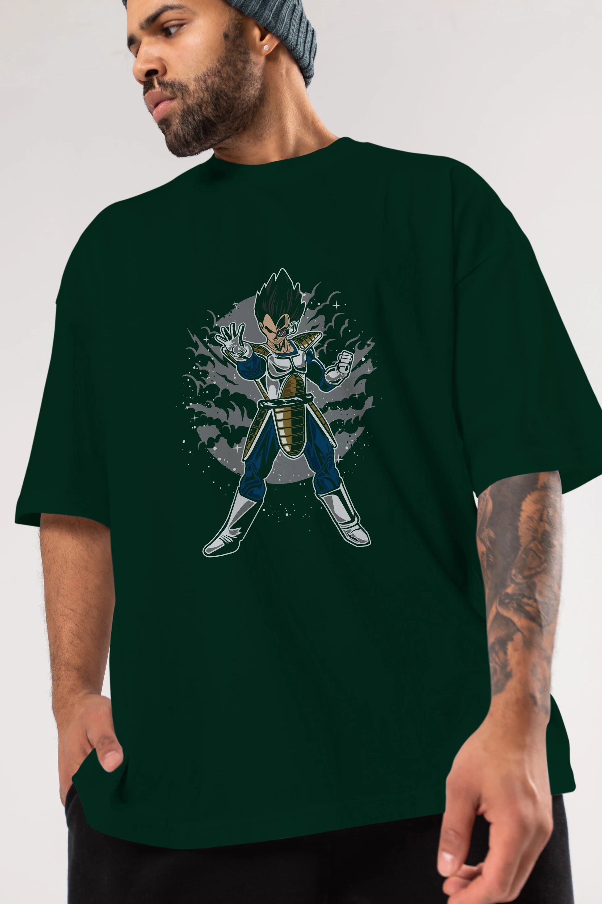 VEGETA Ön Baskılı Oversize t-shirt Erkek Kadın Unisex %100 Pamuk tişort