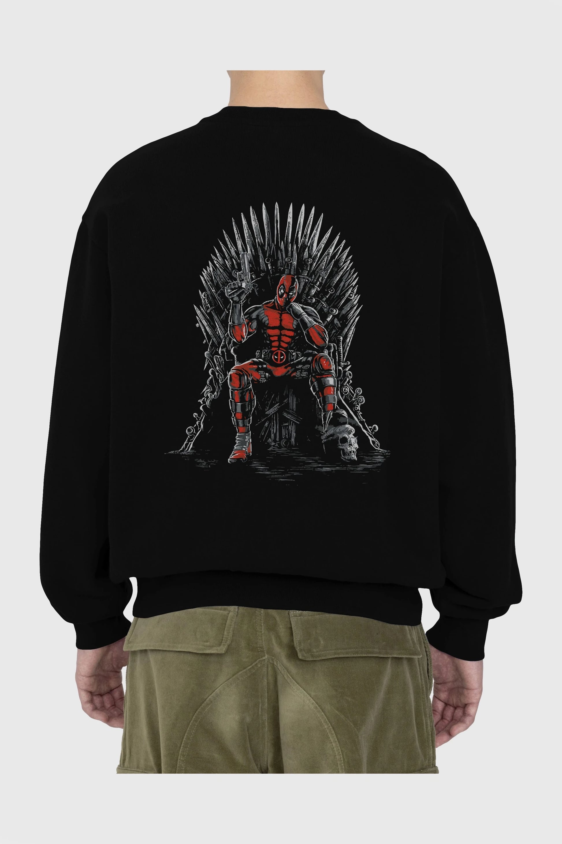 Deadpool (6) Arka Baskılı Oversize Sweatshirt Erkek Kadın Unisex