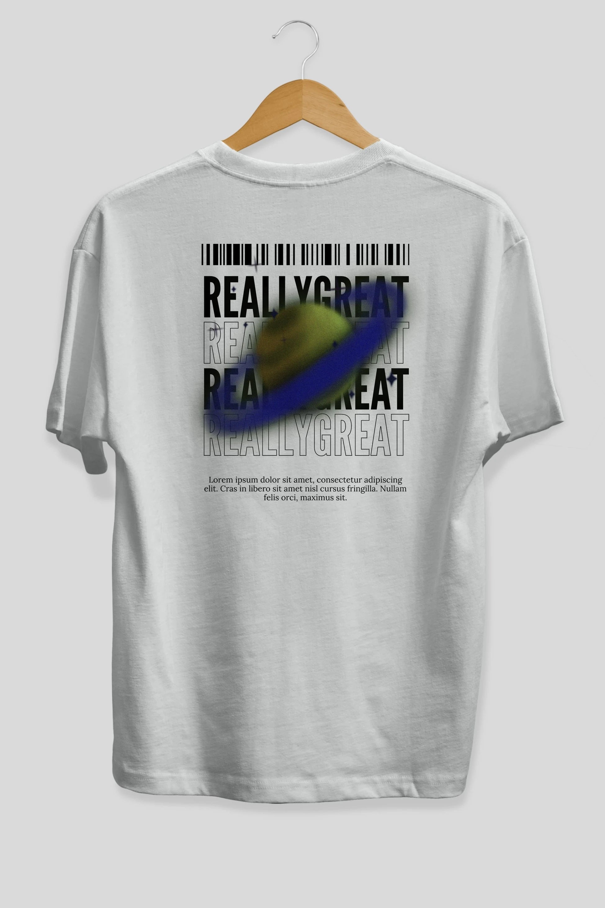 Really Great 2 Yazılı Arka Baskılı Oversize t-shirt Erkek Kadın Unisex