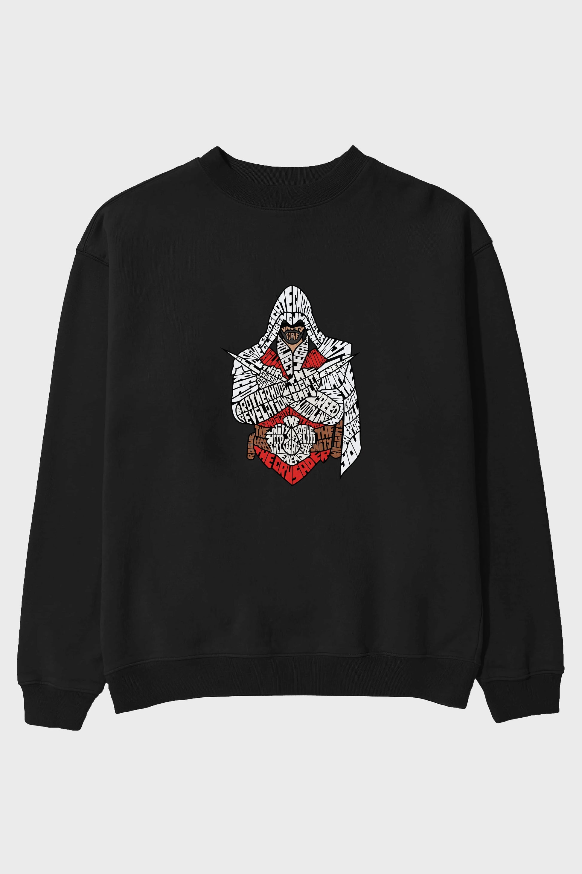 Assassins Ön Baskılı Oversize Sweatshirt Erkek Kadın Unisex
