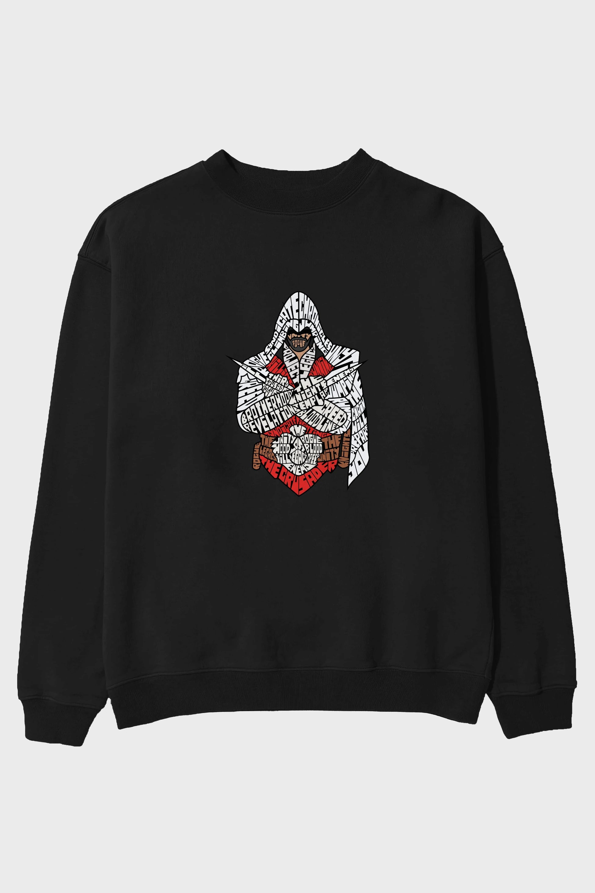 Assassins Ön Baskılı Oversize Sweatshirt Erkek Kadın Unisex
