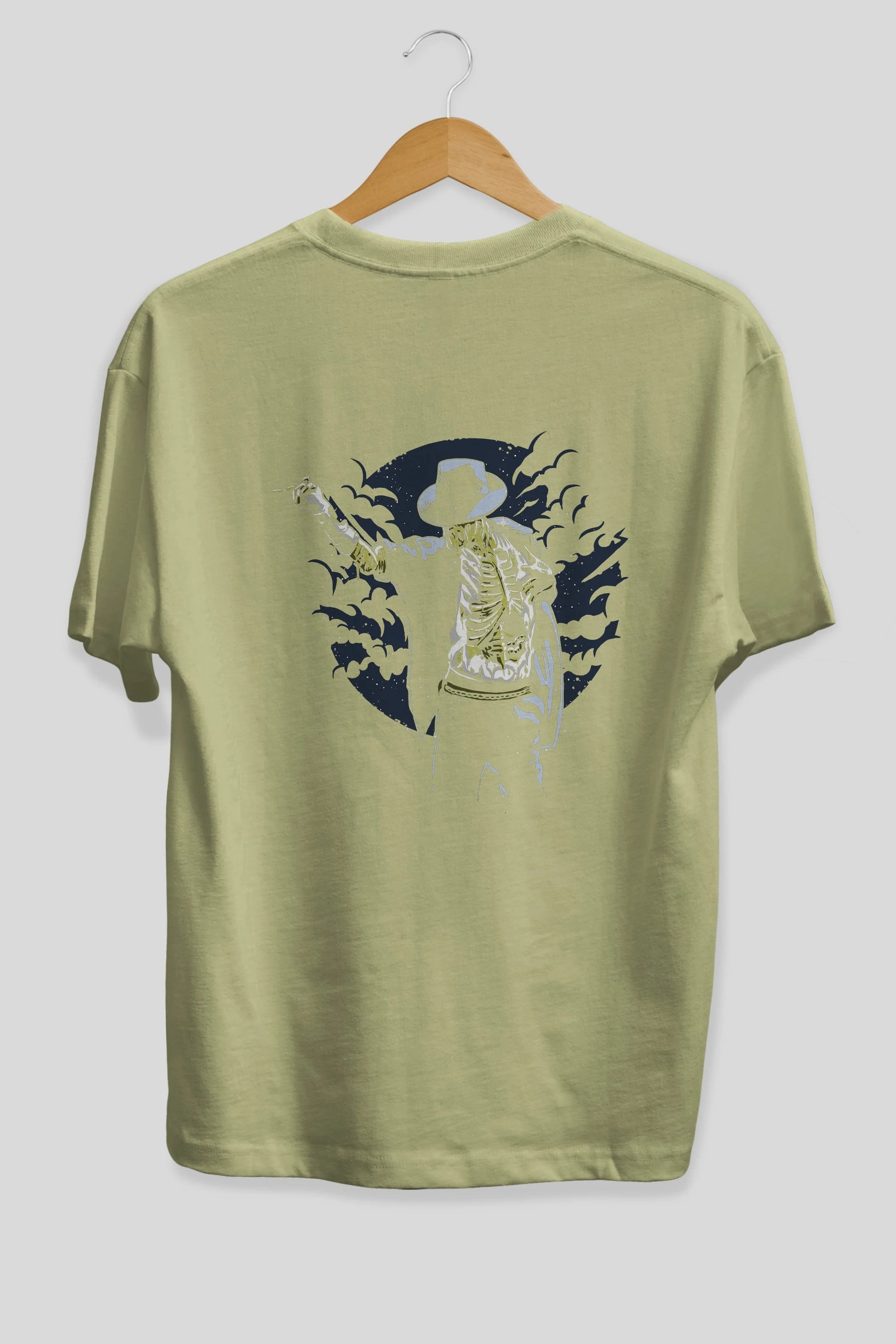 Zombie Pop Arka Baskılı Oversize t-shirt Erkek Kadın Unisex %100 Pamuk