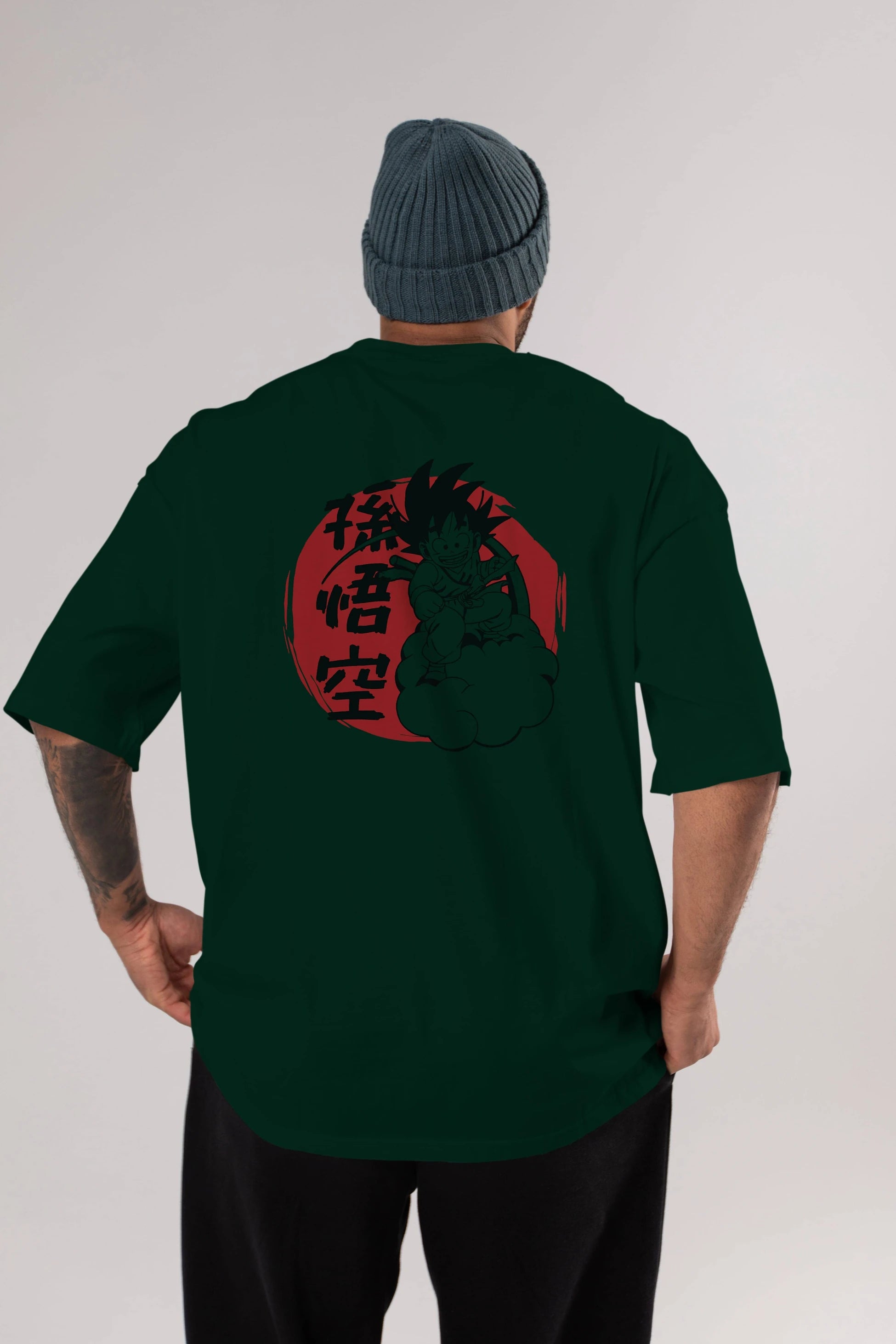 DRAGON BALL Anime Arka Baskılı Oversize t-shirt Erkek Kadın Unisex
