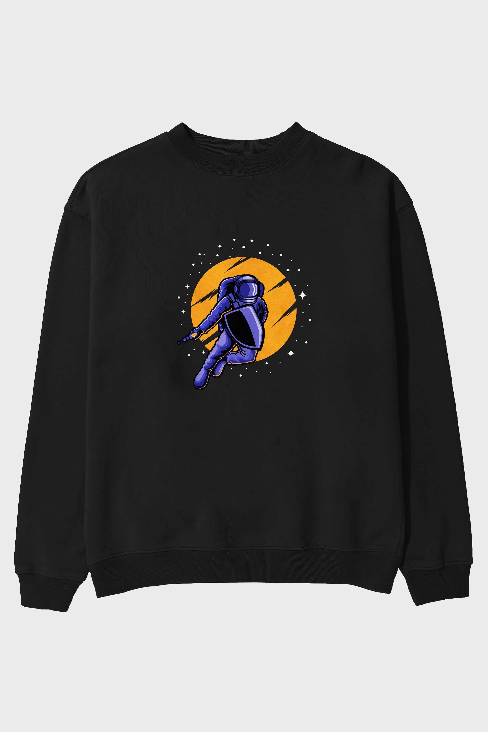 Astro Wars Ön Baskılı Oversize Sweatshirt Erkek Kadın Unisex