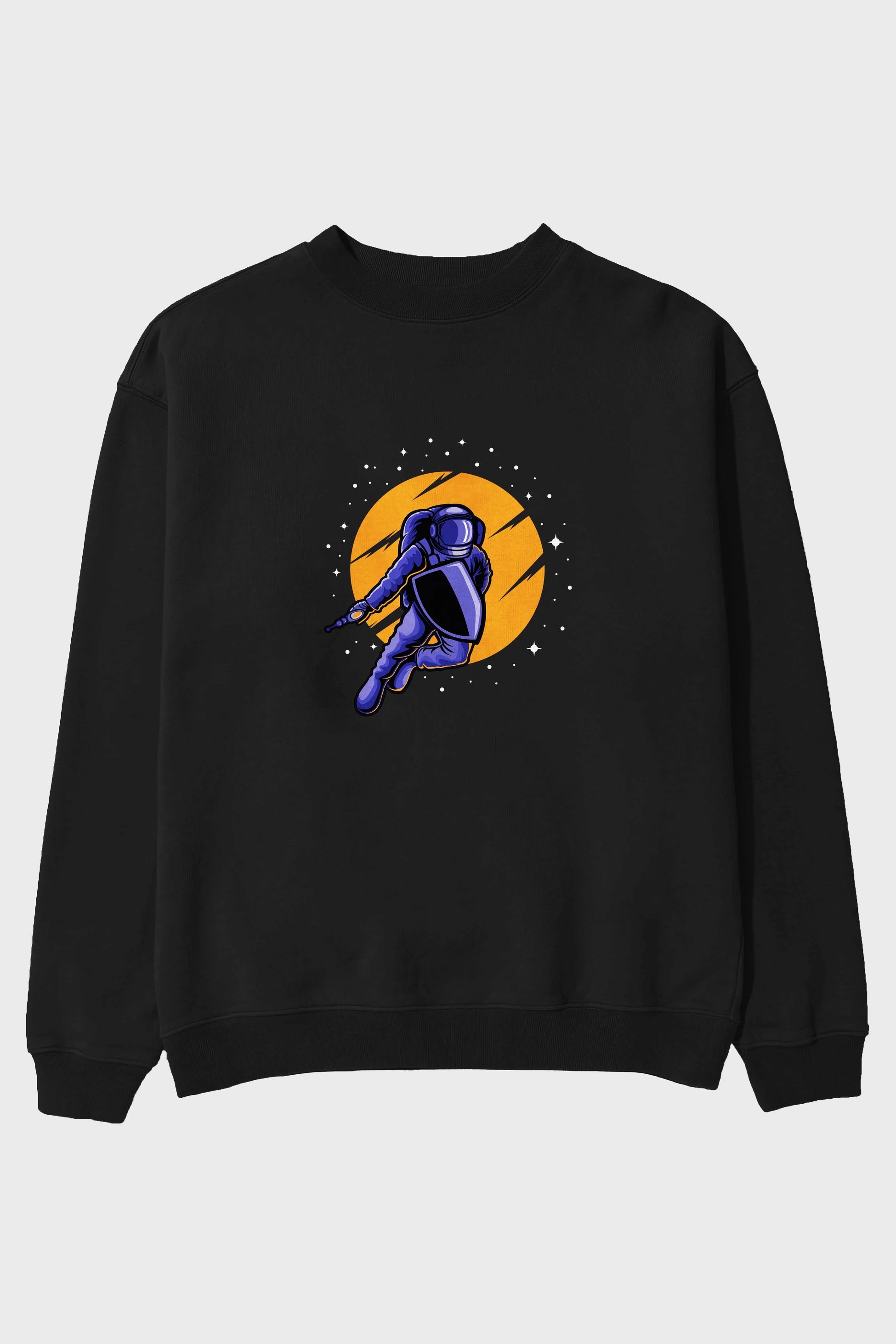 Astro Wars Ön Baskılı Oversize Sweatshirt Erkek Kadın Unisex