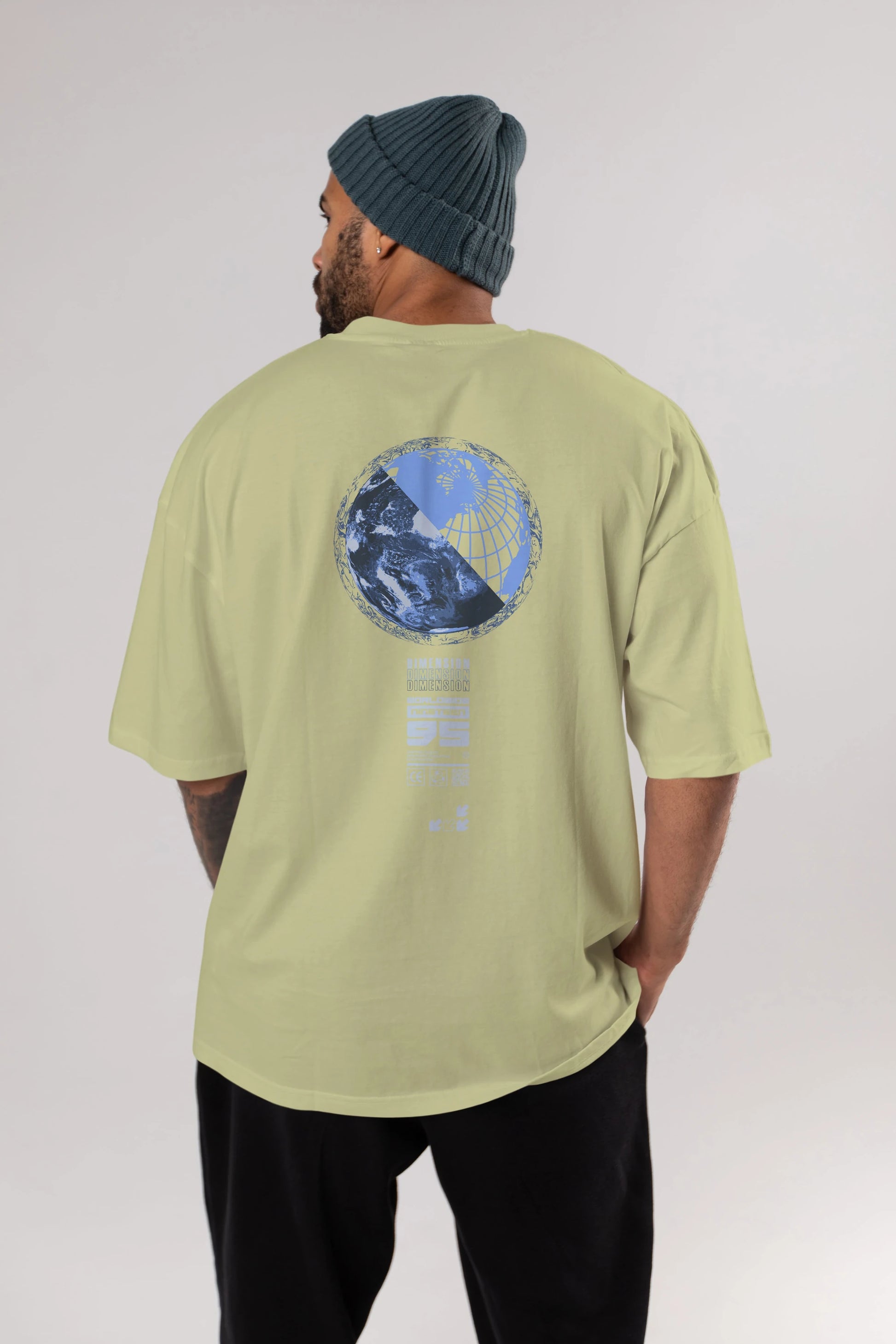 Dimension 95 Arka Baskılı Oversize t-shirt Erkek Kadın Unisex