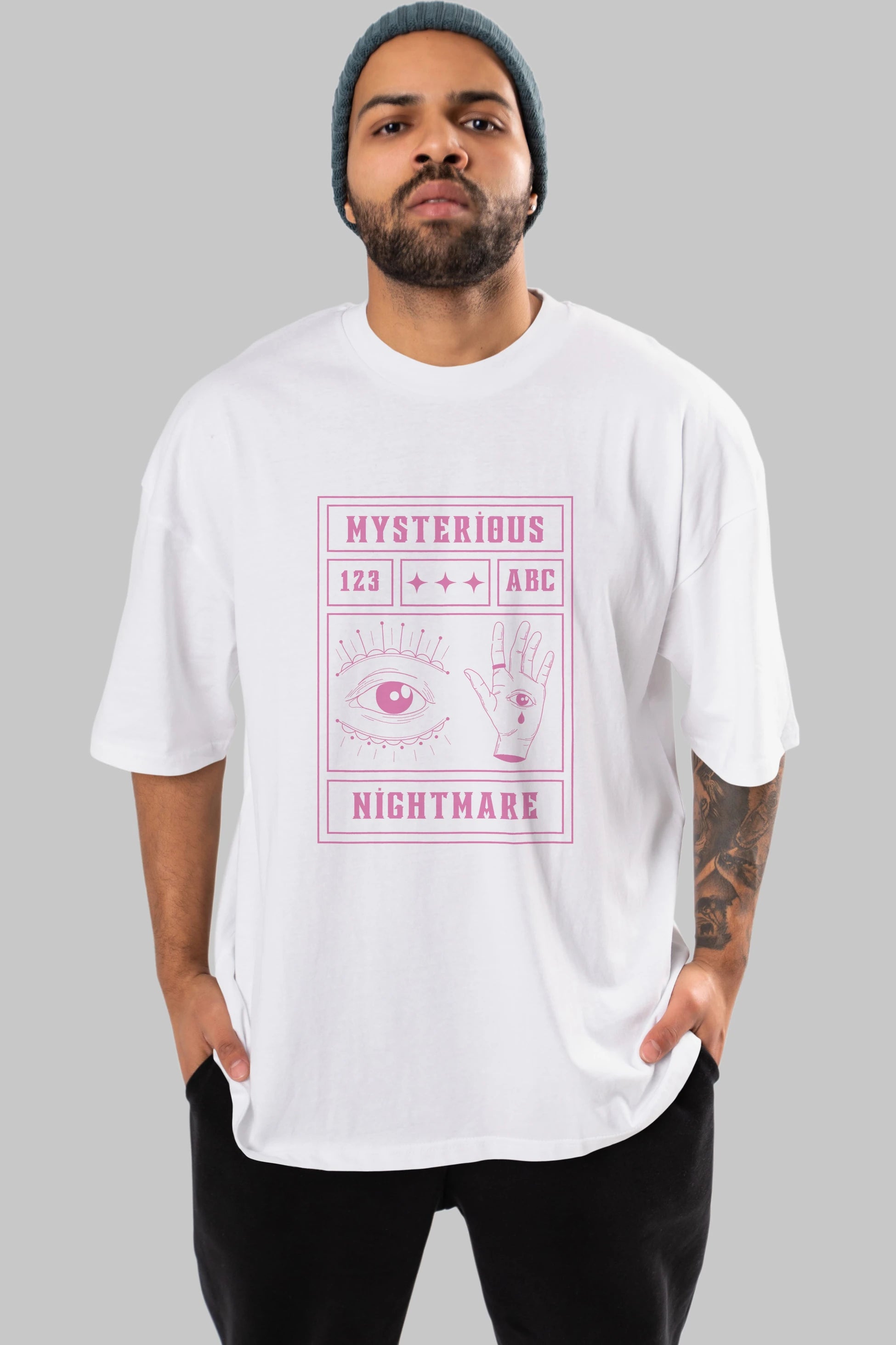 Mysterious Nightmare Ön Baskılı Oversize t-shirt Erkek Kadın Unisex