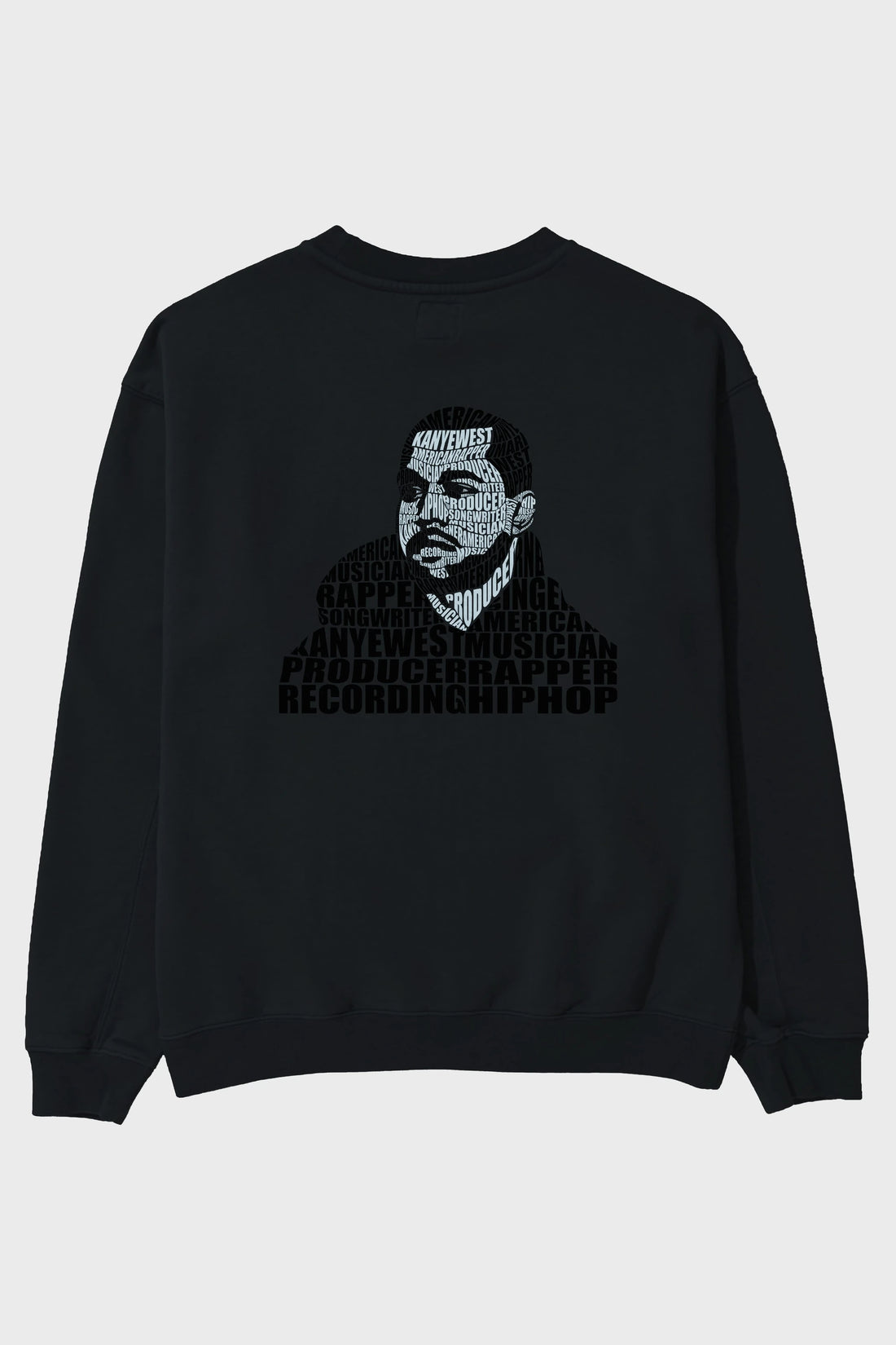 Kanye West Calligram Arka Baskılı Oversize Sweatshirt Erkek Kadın Unisex