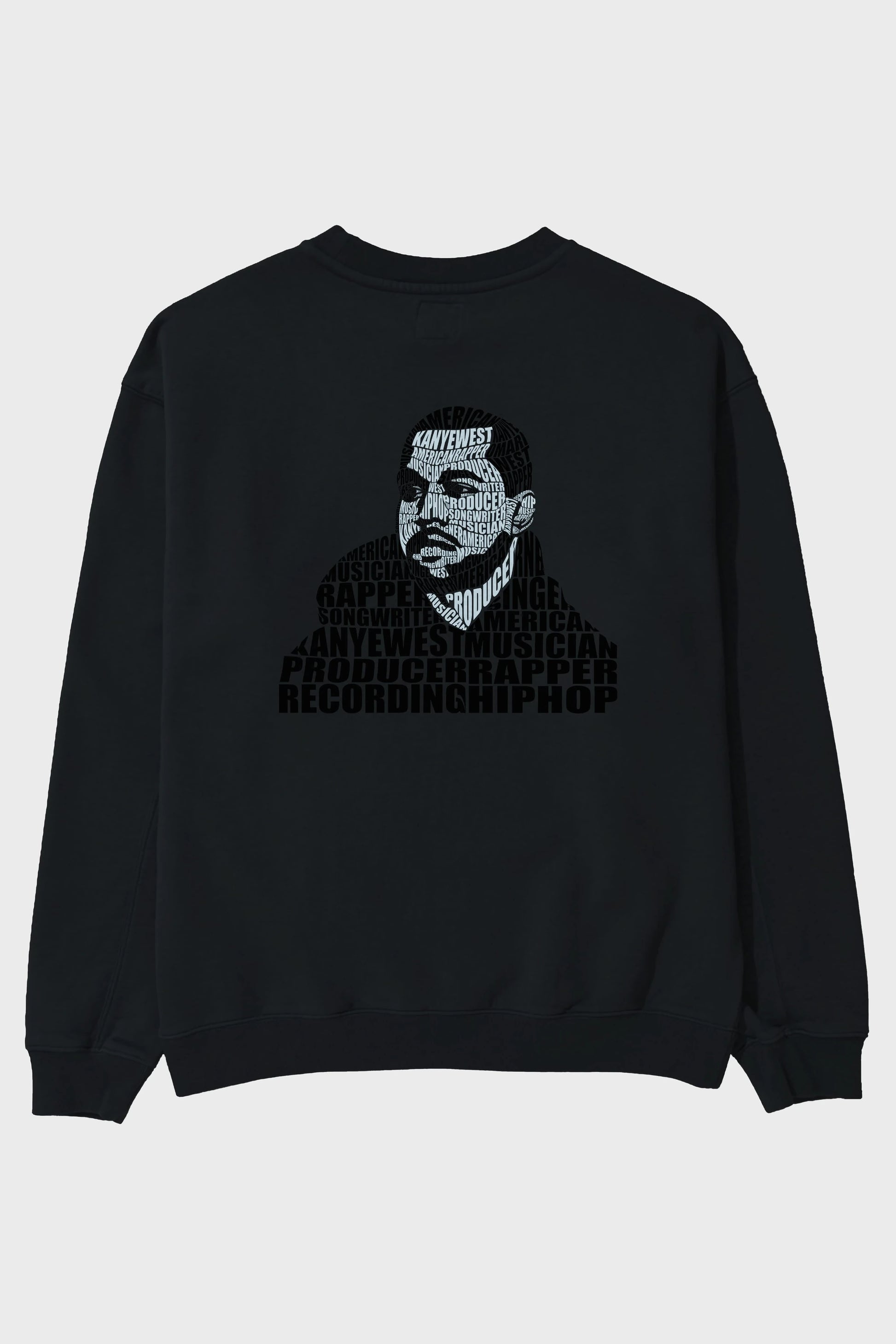 Kanye West Calligram Arka Baskılı Oversize Sweatshirt Erkek Kadın Unisex