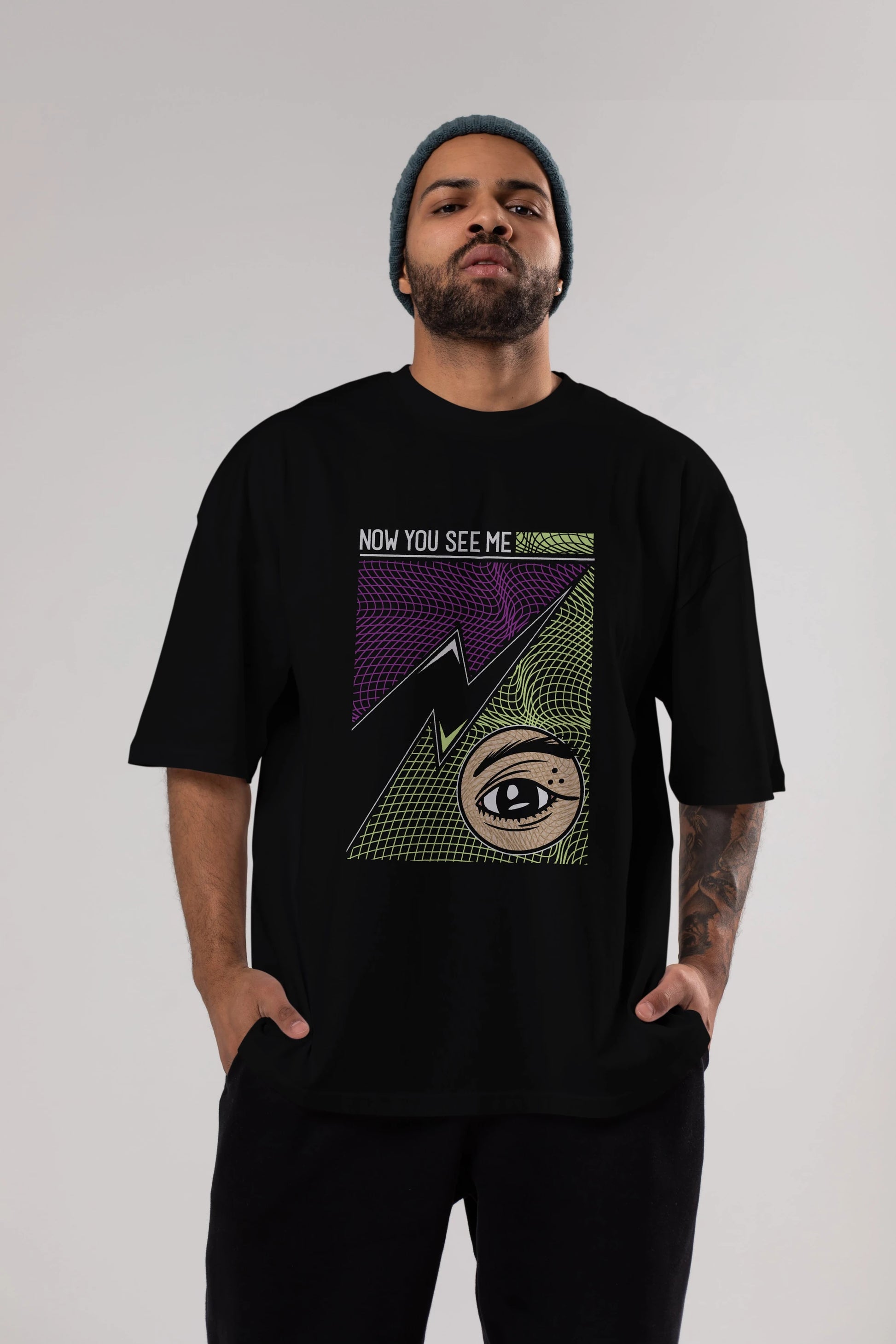 Now You See Me Ön Baskılı Oversize t-shirt Erkek Kadın Unisex