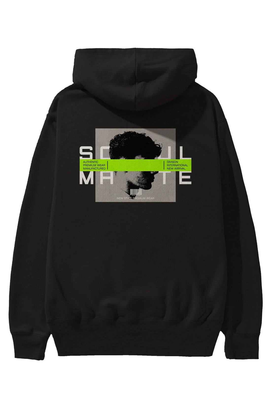 Soul Mate Arka Baskılı Hoodie Oversize Kapüşonlu Sweatshirt Erkek Kadın Unisex