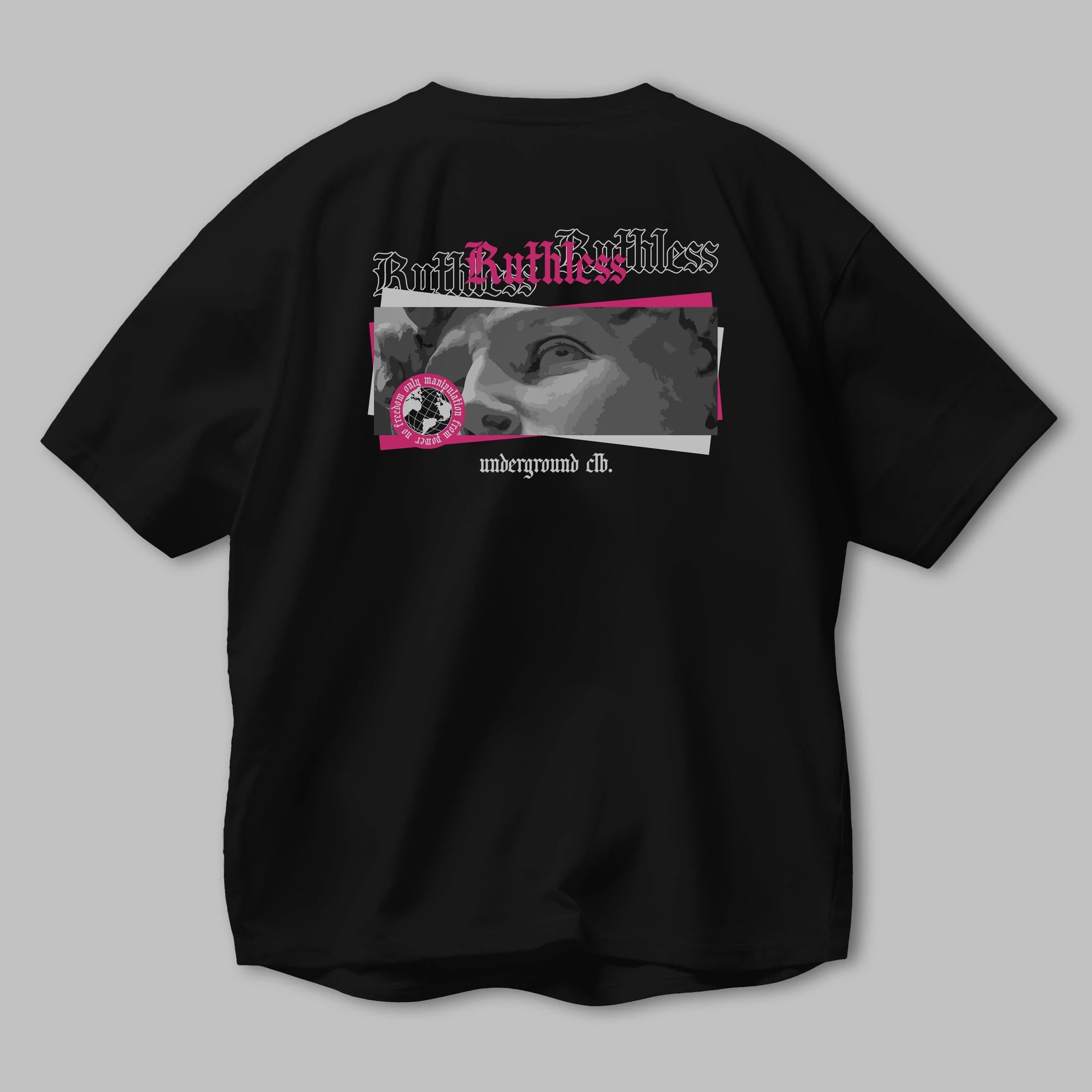 Ruthless Arka Baskılı Oversize t-shirt Erkek Kadın Unisex