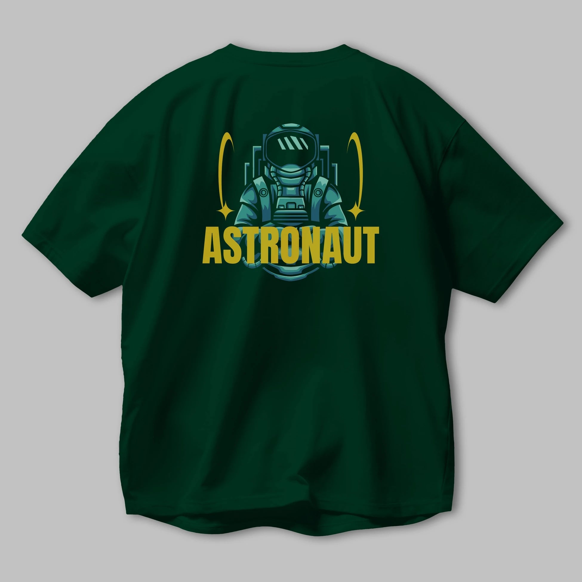 Astronaut Arka Baskılı Oversize t-shirt Erkek Kadın Unisex