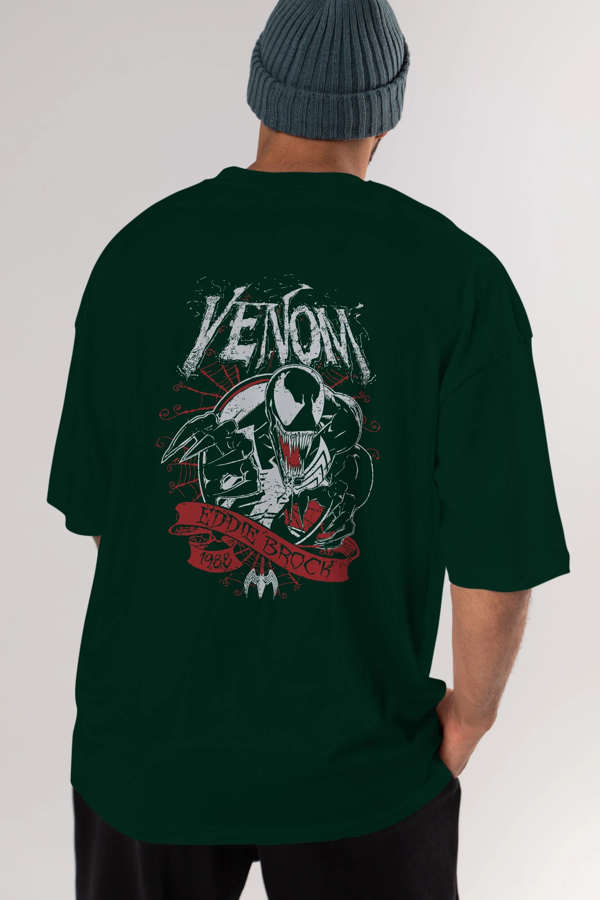 Venom (11) Arka Baskılı Oversize t-shirt Erkek Kadın Unisex %100 Pamuk Bisiklet Yaka tişort