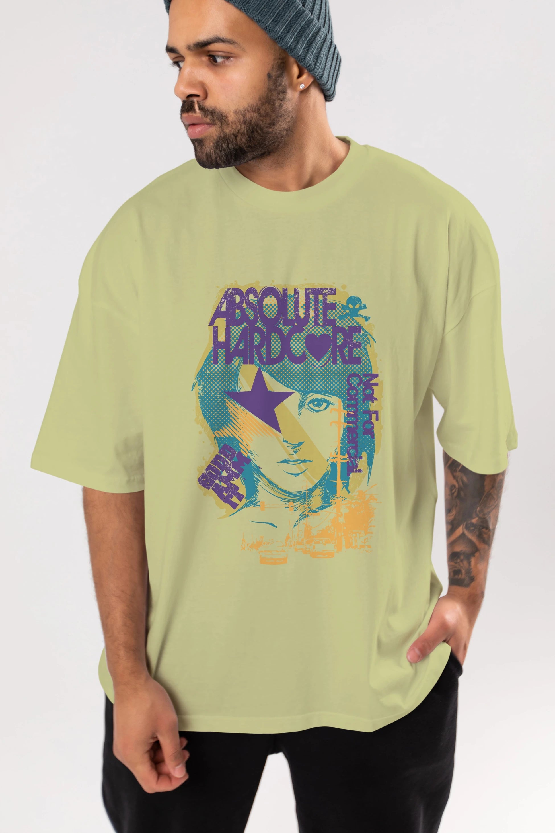 Absolute Hardcore Ön Baskılı Oversize t-shirt Erkek Kadın Unisex