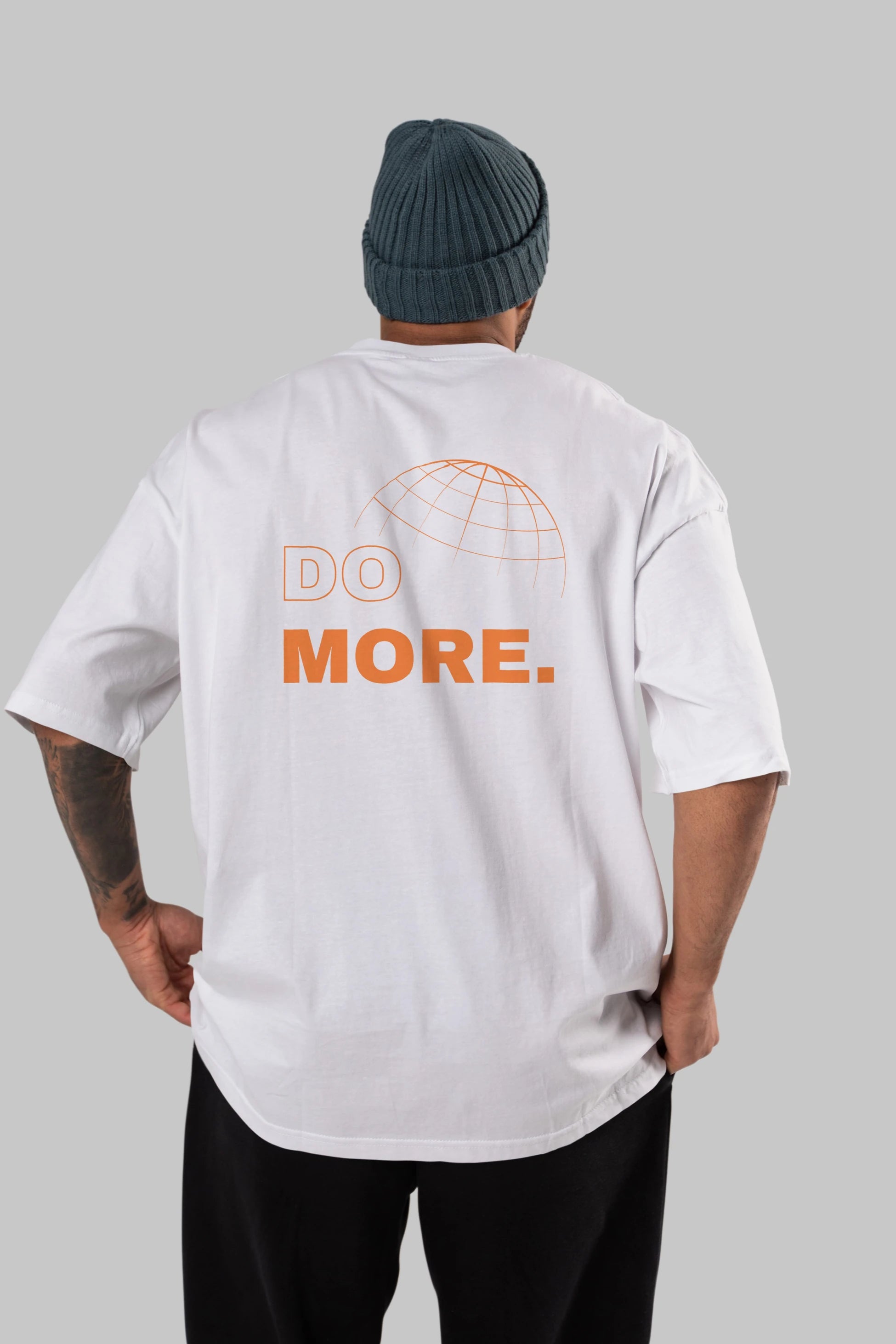 Do More Yazılı Arka Baskılı Oversize t-shirt Erkek Kadın Unisex
