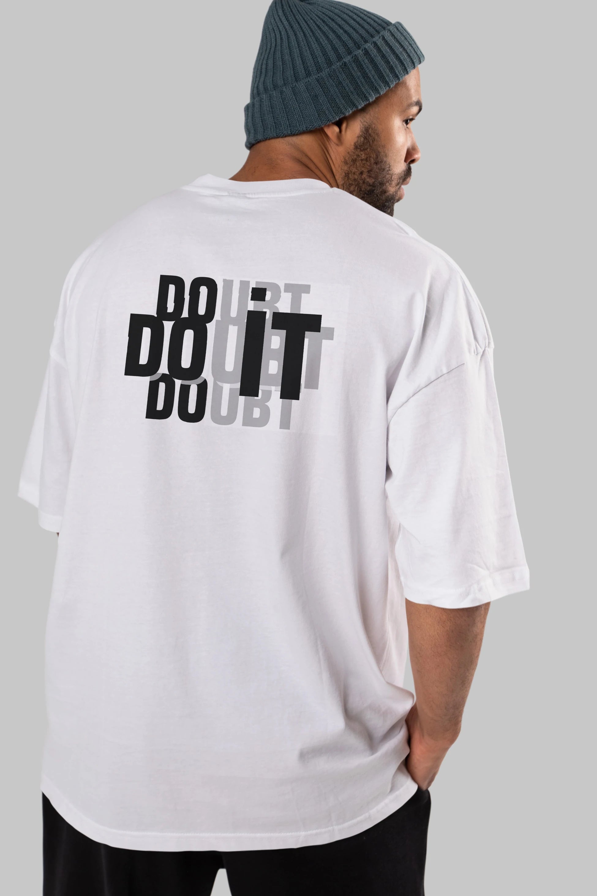 Do it Yazılı Arka Baskılı Oversize t-shirt Erkek Kadın Unisex