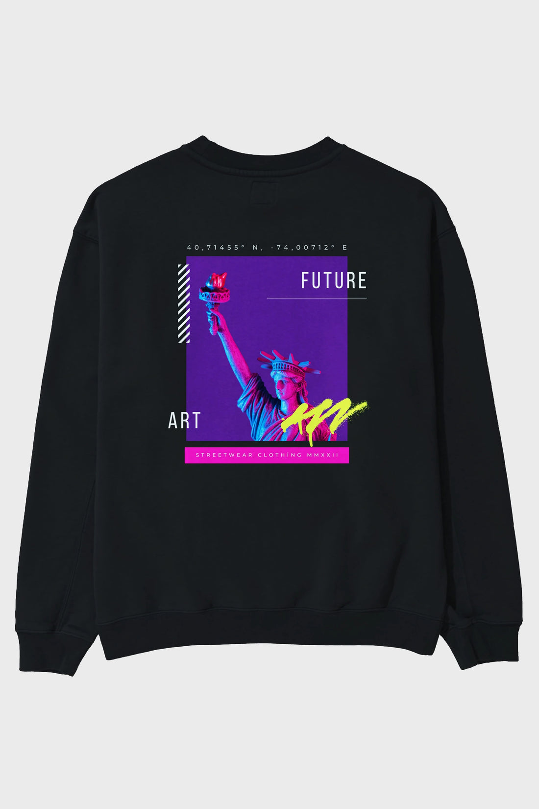 Future Streetwear Arka Baskılı Oversize Sweatshirt Erkek Kadın Unisex