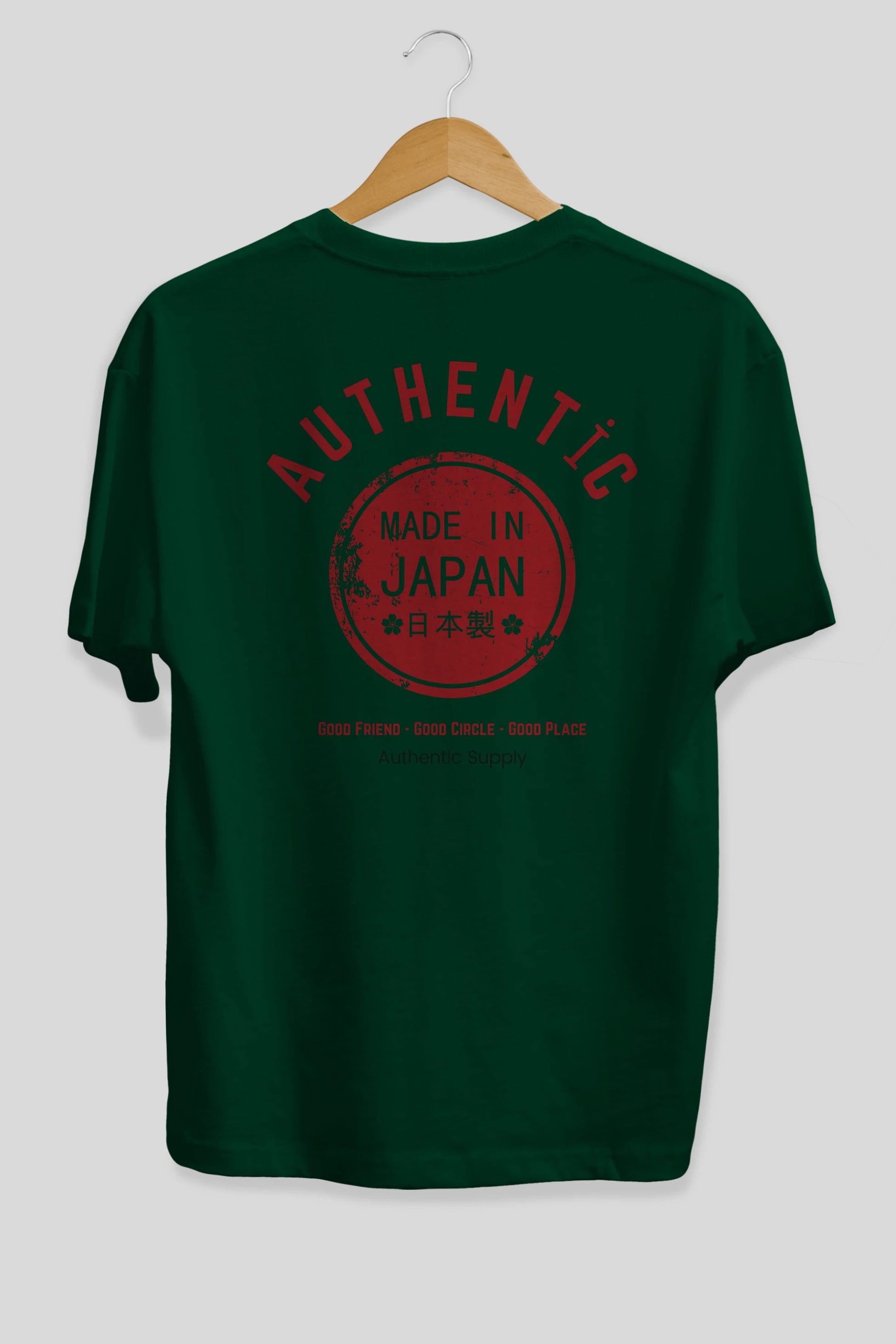 Authentic Japan Style Arka Baskılı Oversize t-shirt Erkek Kadın Unisex