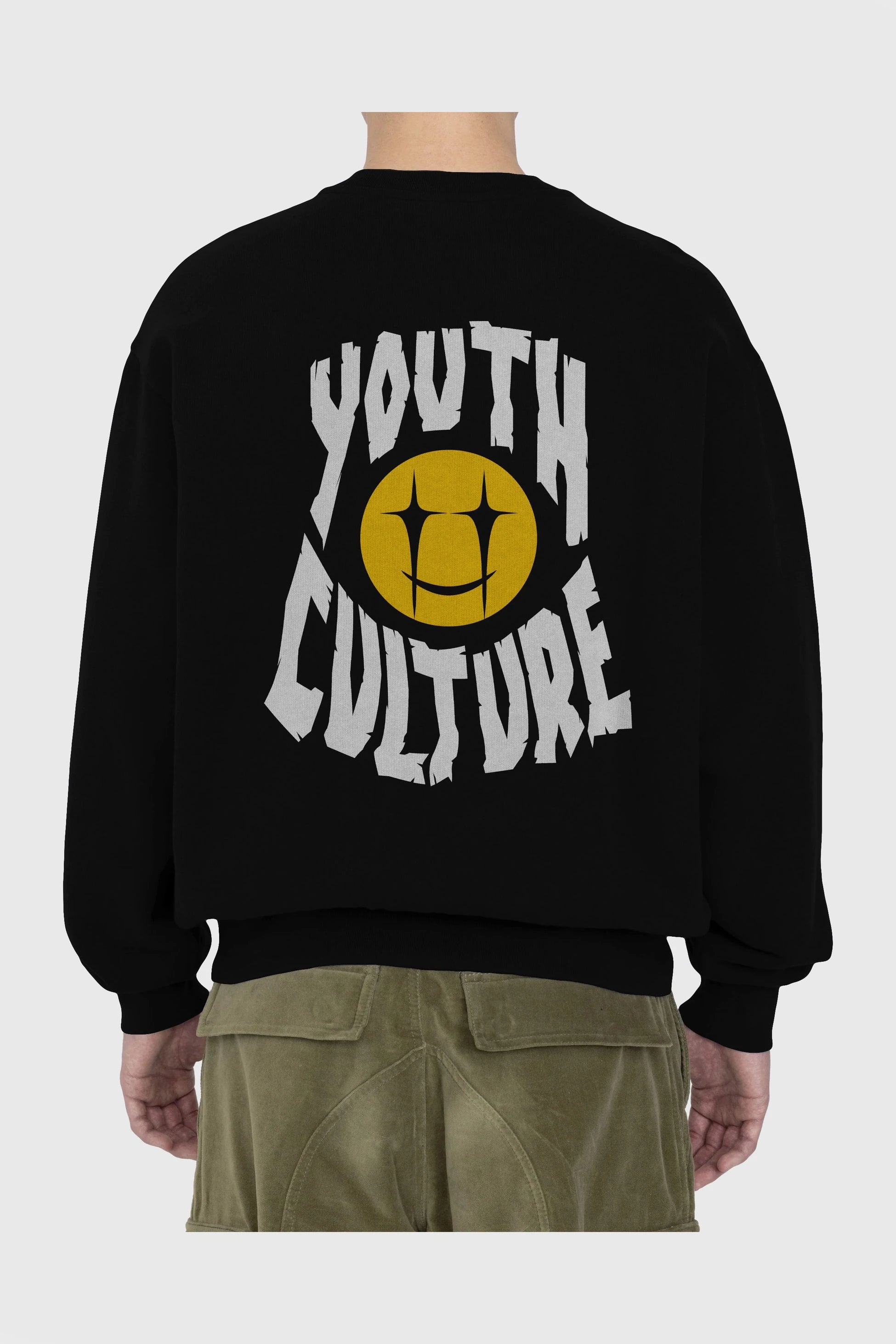 Youth Culture Arka Baskılı Oversize Sweatshirt Erkek Kadın Unisex