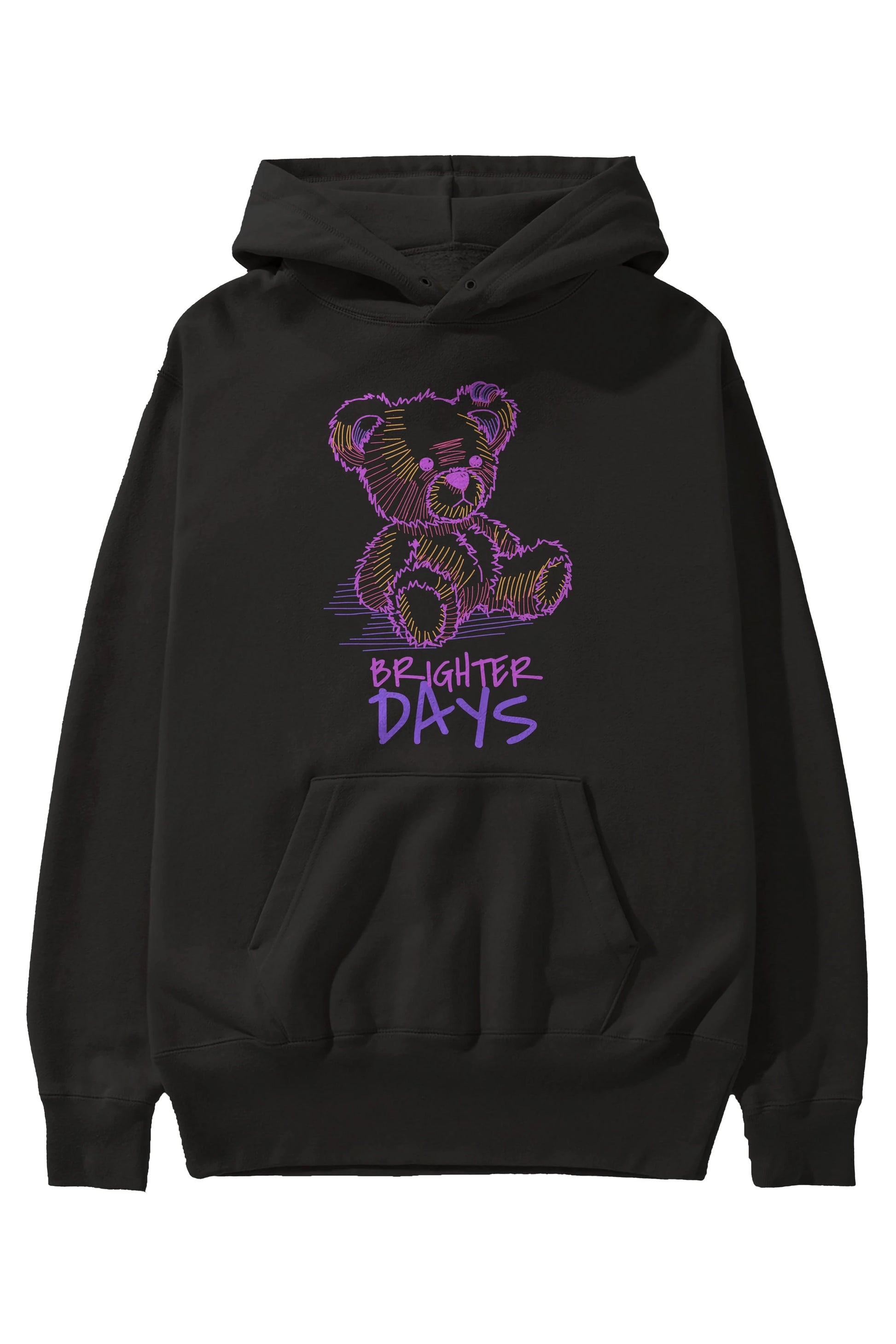 Brighter Days Ön Baskılı Hoodie Oversize Kapüşonlu Sweatshirt Erkek Kadın Unisex