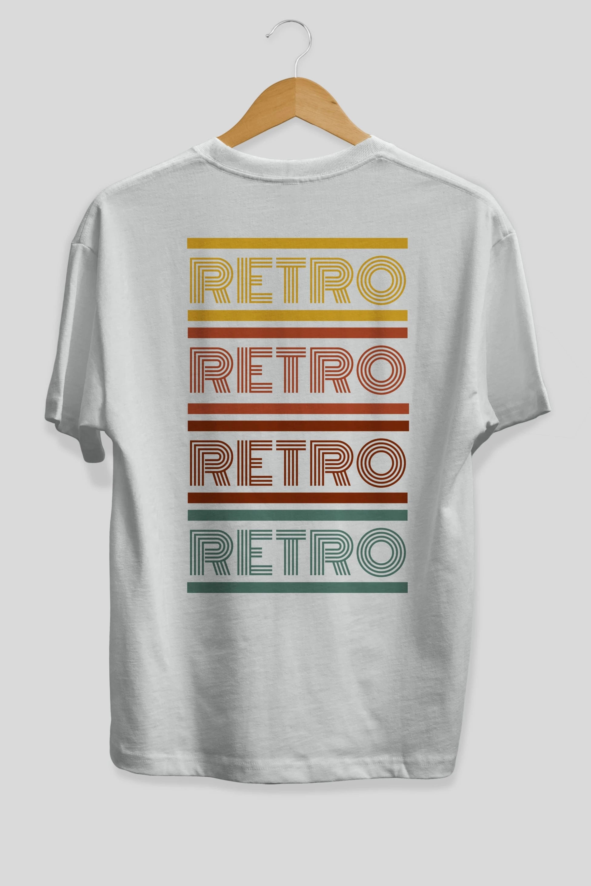 Retro Yazılı Arka Baskılı Oversize t-shirt Erkek Kadın Unisex