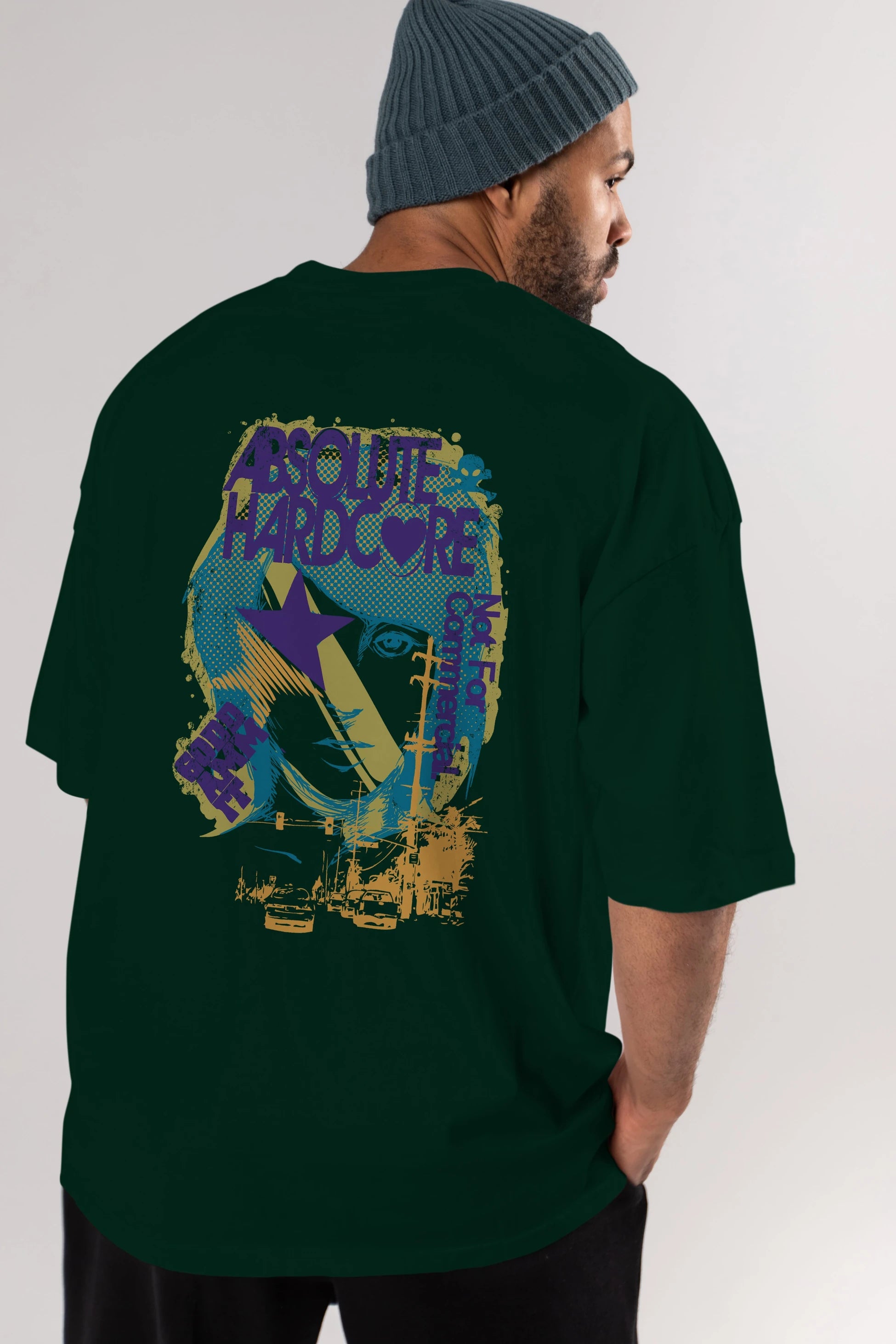 Absolute Hardcore Arka Baskılı Oversize t-shirt Erkek Kadın Unisex